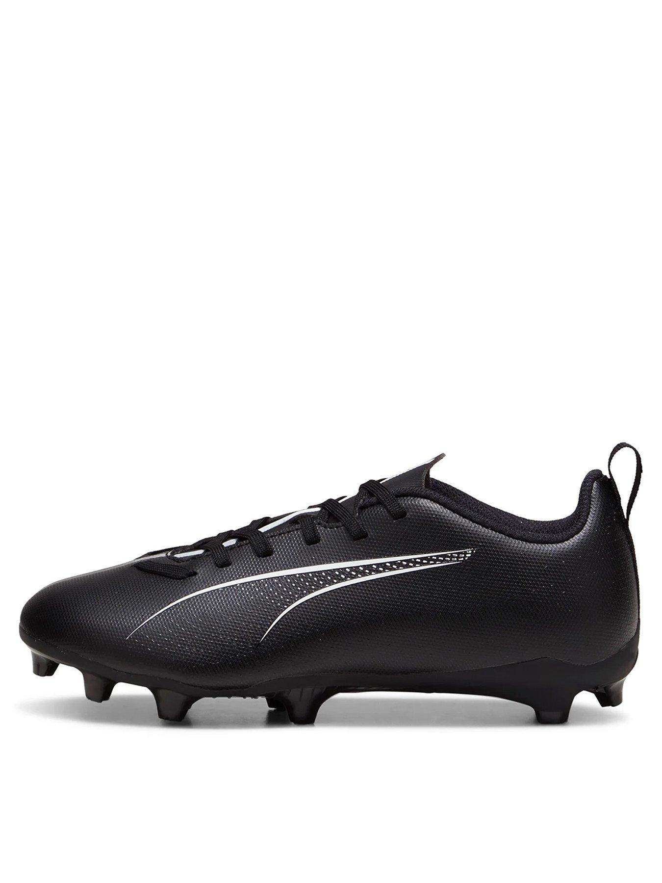 Puma Junior Ultra 5 Play Firm Ground Football Boots- Black