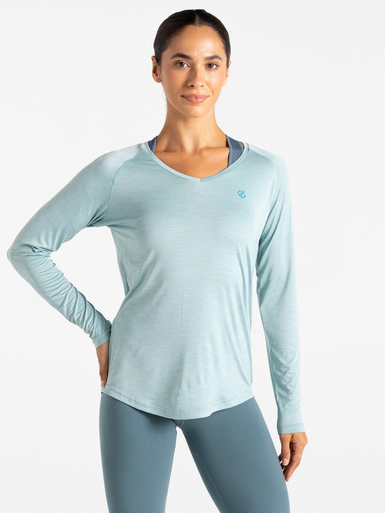 Regatta Womens Discern Long Sleeve T-Shirt Workout Top - Green