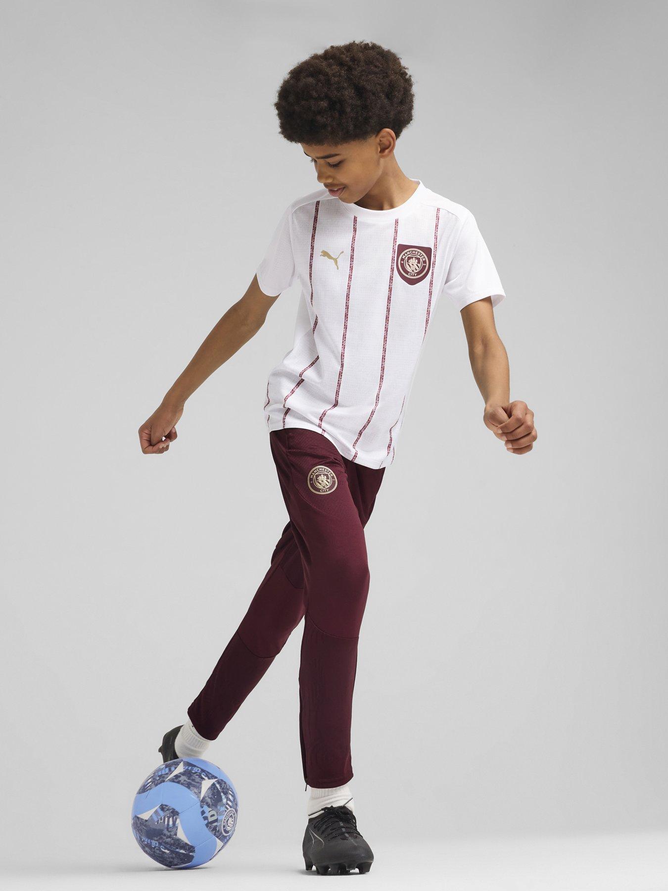 Image 2 of 3 of Puma Junior MCFC Prematch Short Sleeve Jersey - White