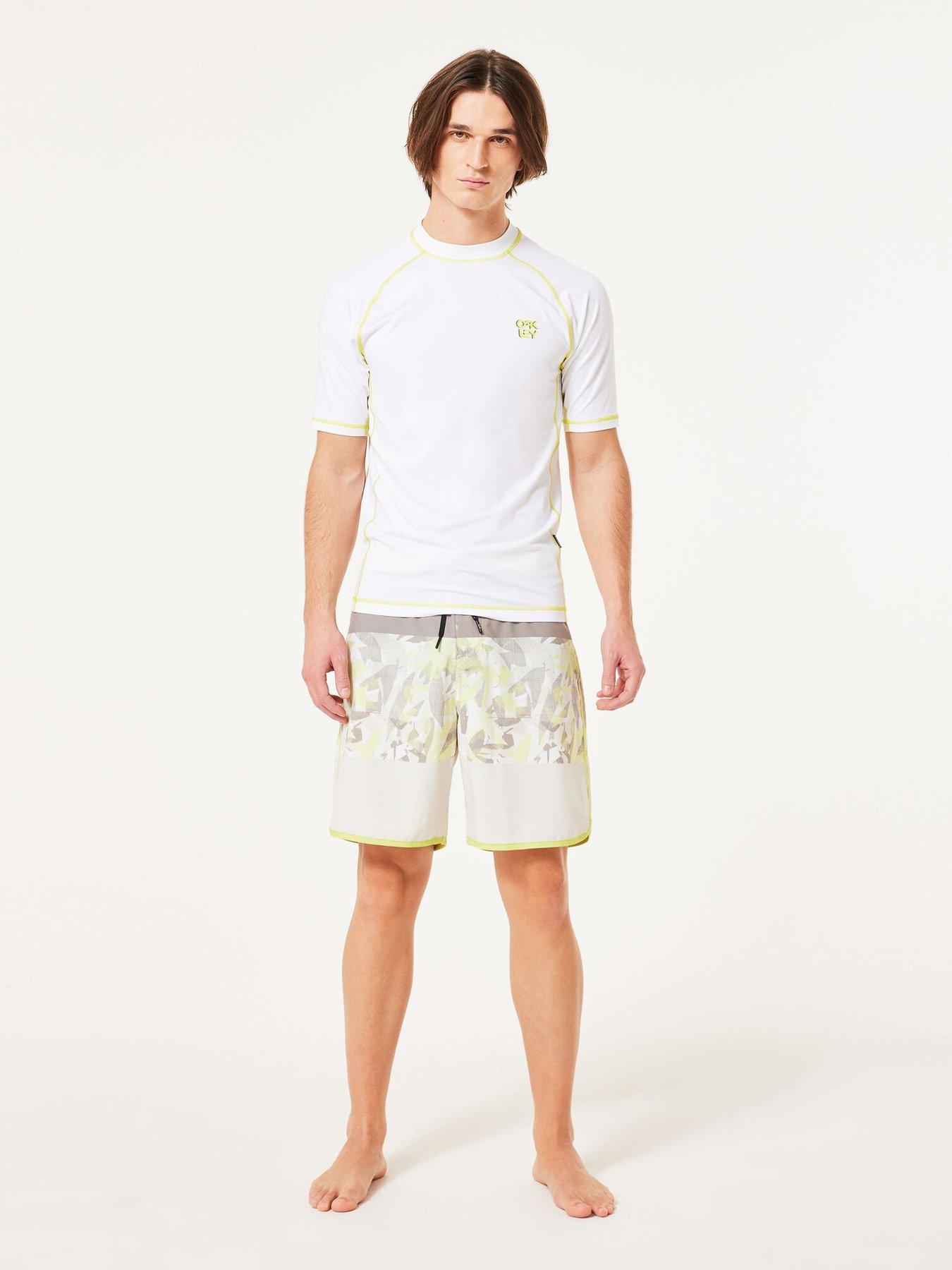 Oakley Mens Coral Short Sleeve Rashguard - White