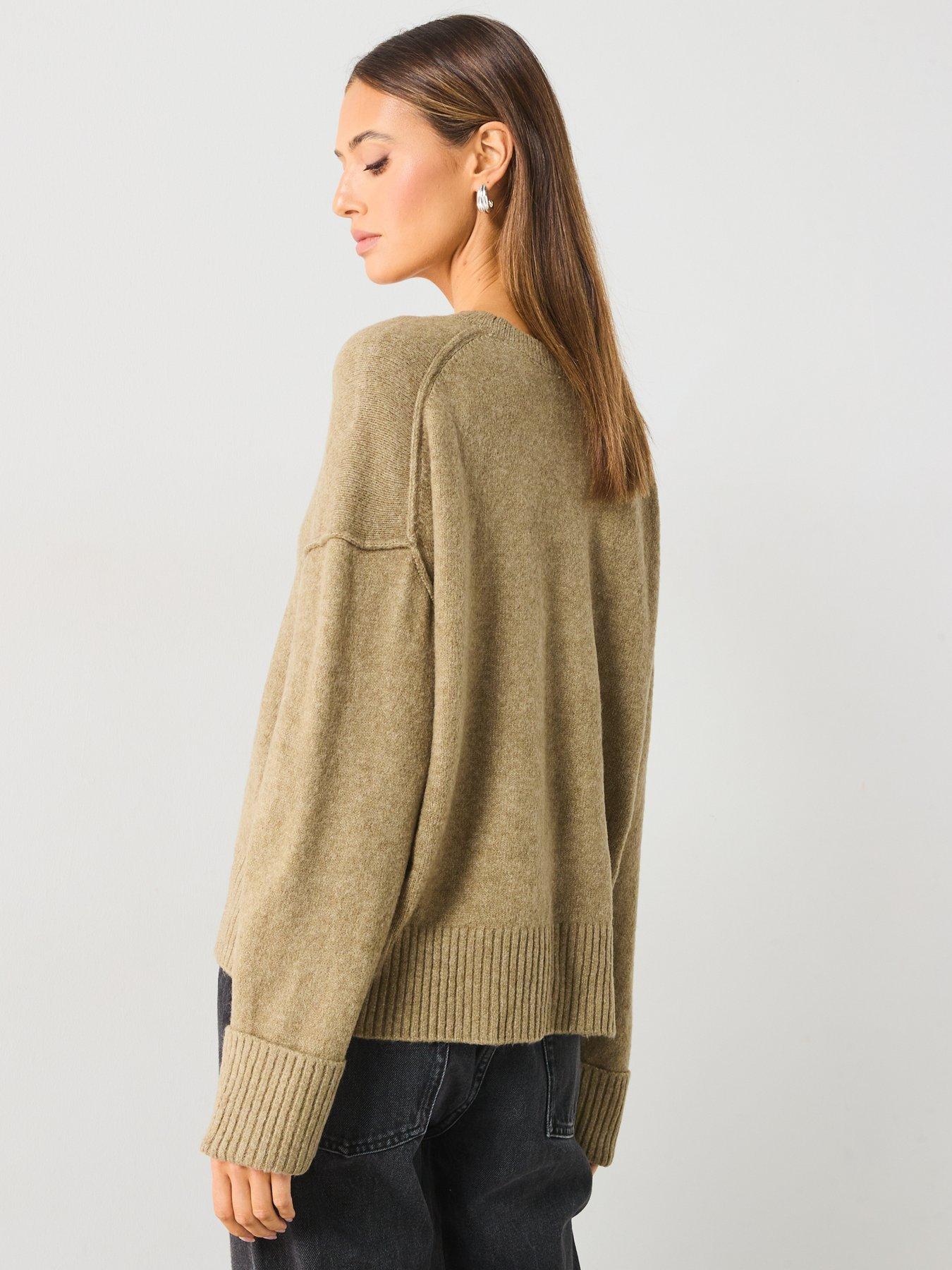 mango-khaki-knitted-jumperstillFront