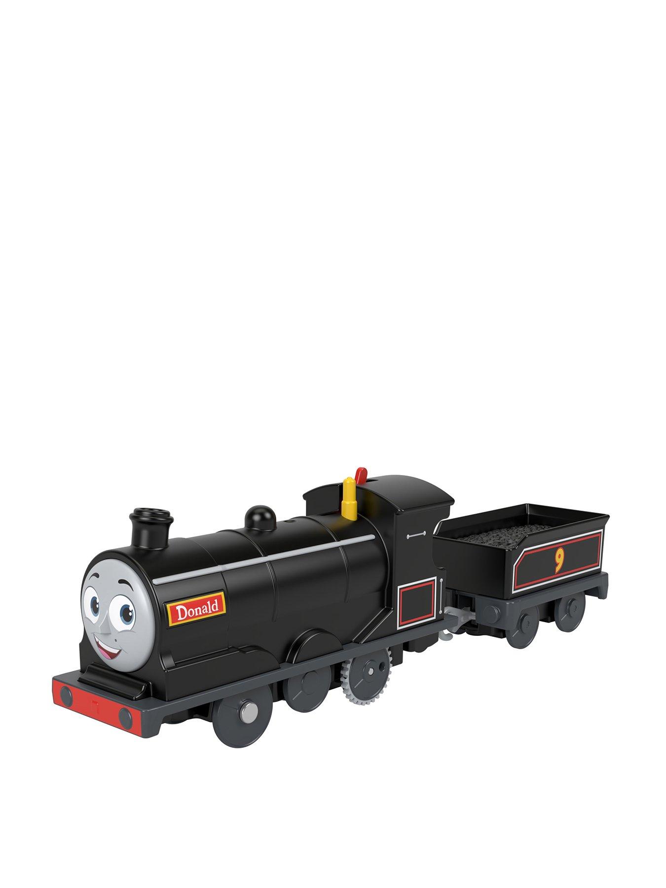 Thomas & Friends Donald Motorized Toy Train Engine with Cargo Car for ...