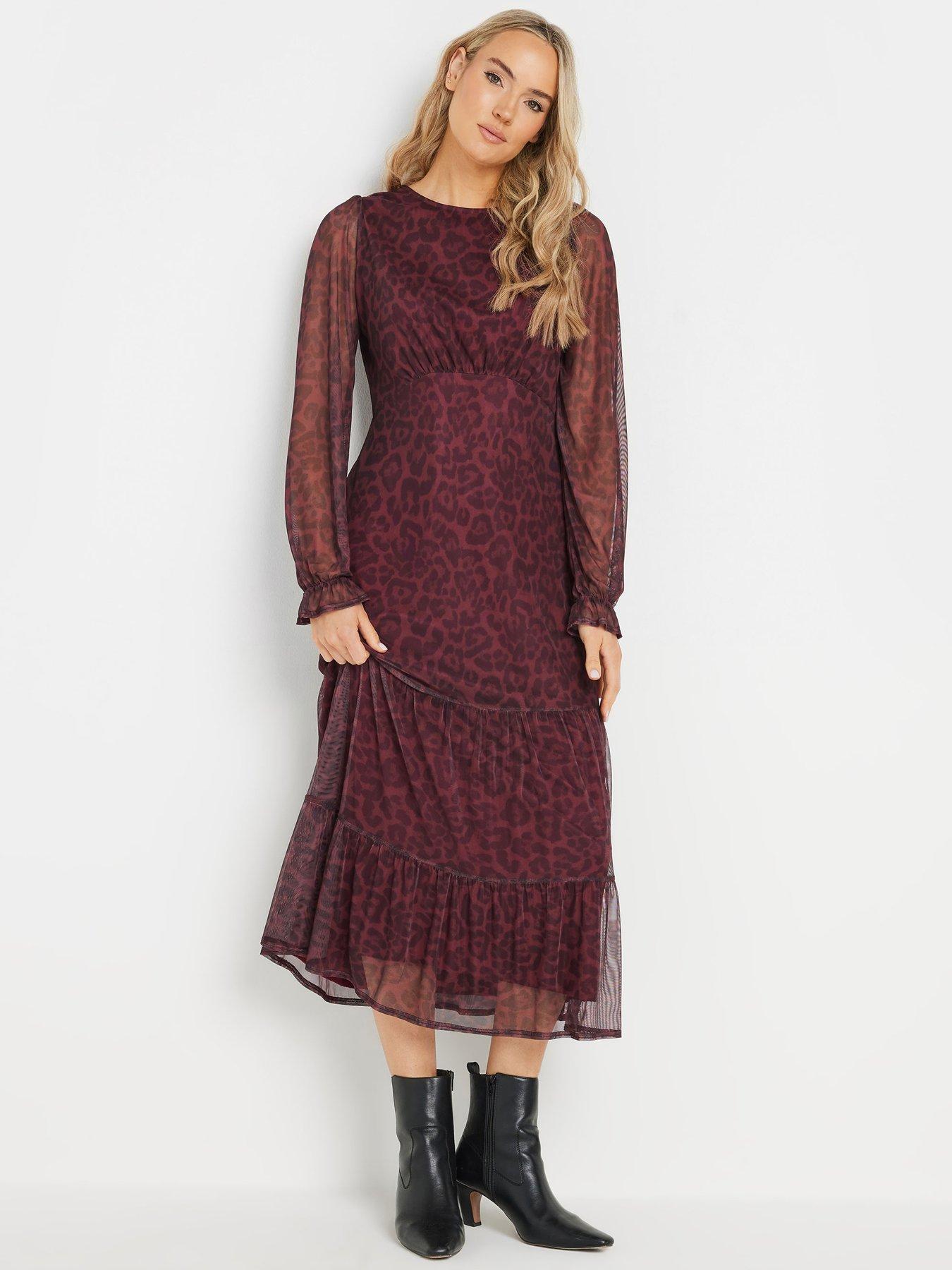 long-tall-sally-animal-mesh-tiered-dress-naturalfront