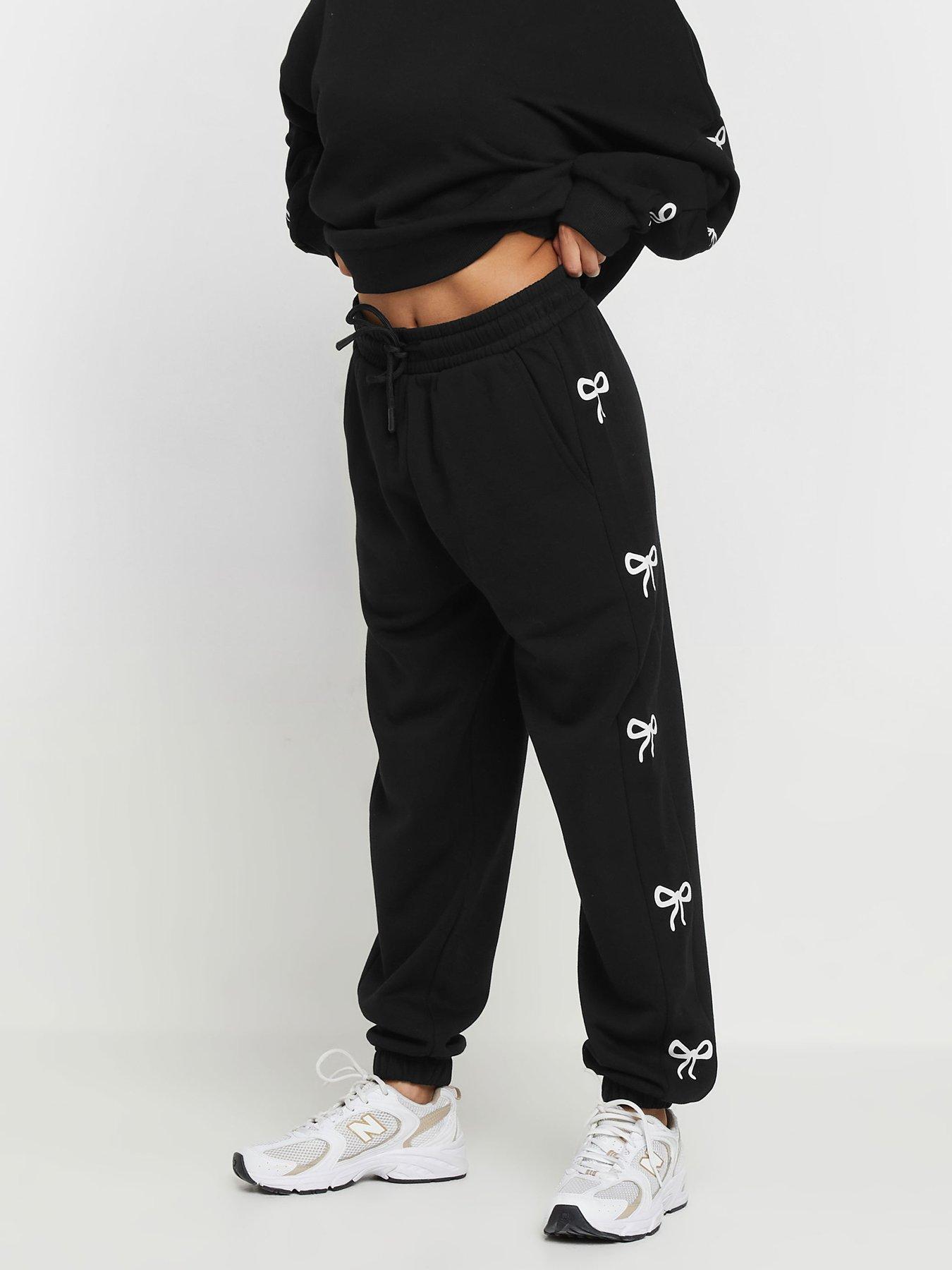 pixiegirl-petite-bow-detail-jogger-black