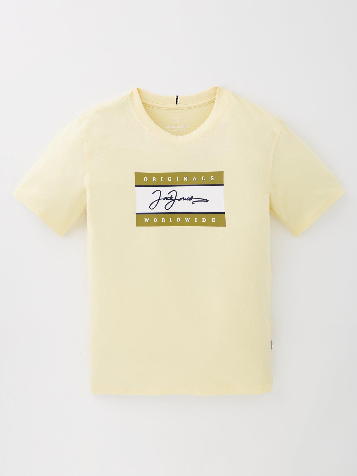 undefined Boys Frederiksberg Boxscript Short Sleeve T-Shirt - Double Cream