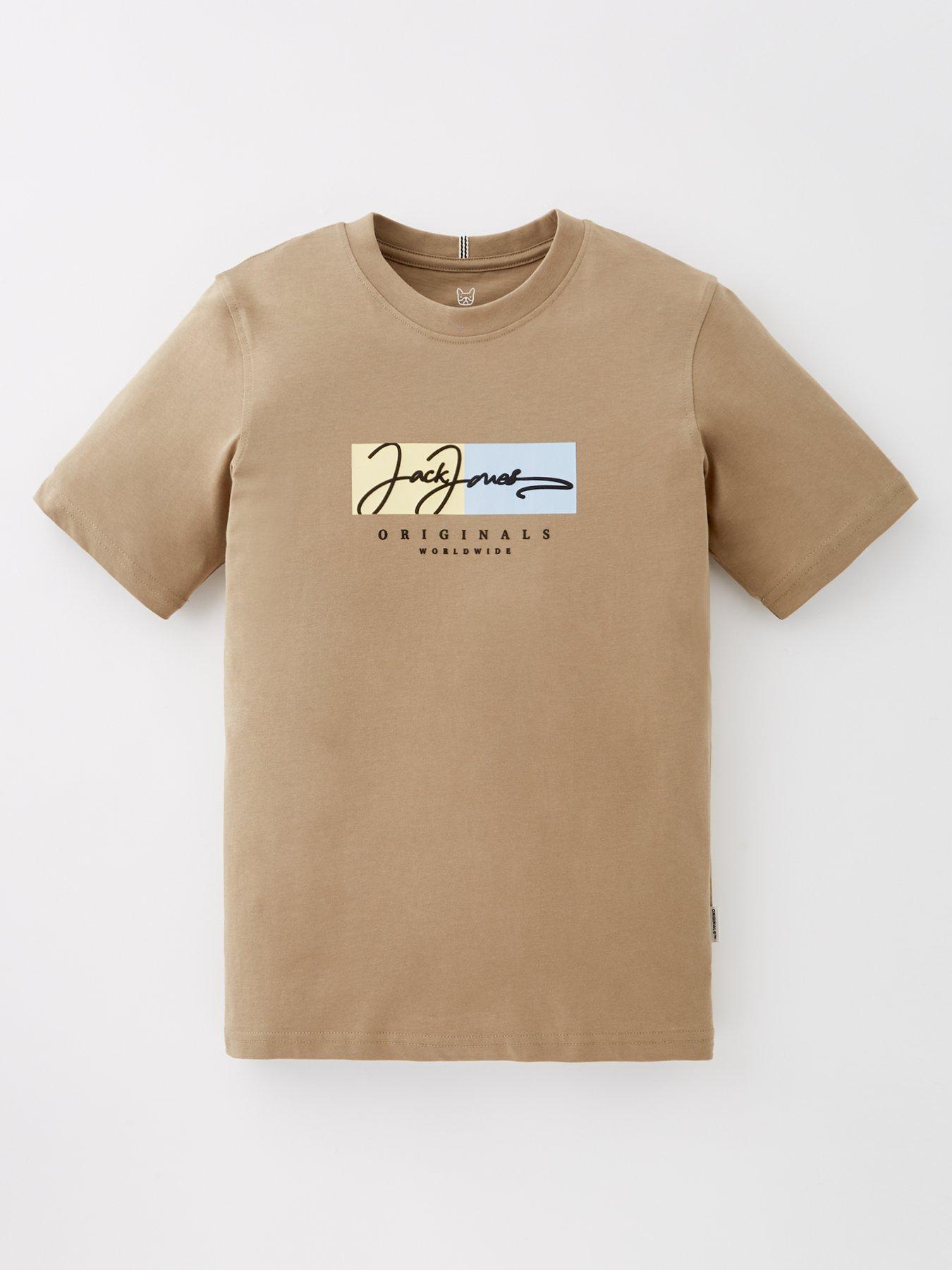 undefined Boys Frederiksberg Boxscript Short Sleeve T-Shirt - Silver Sage