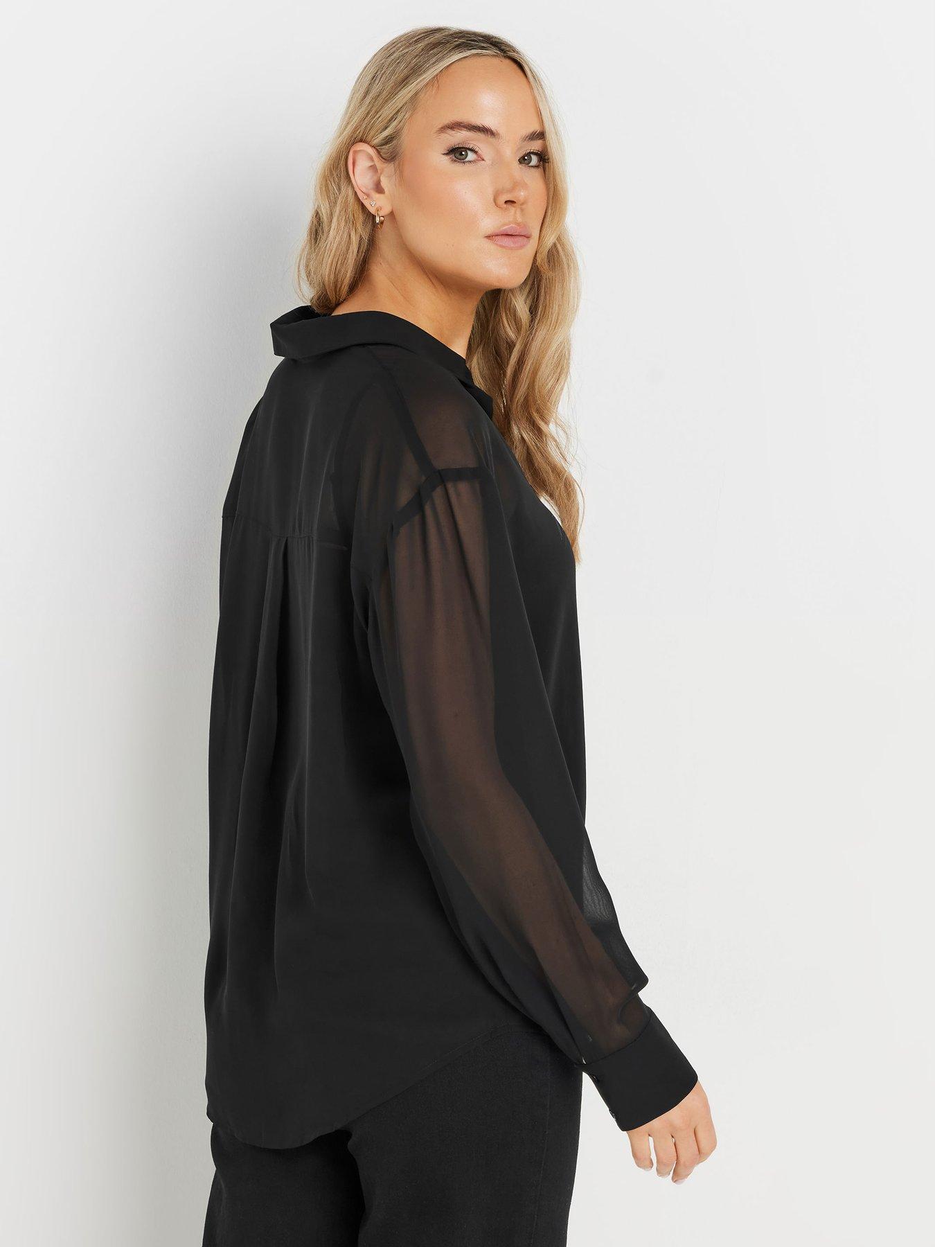 long-tall-sally-georgette-sheer-shirt-blackstillFront