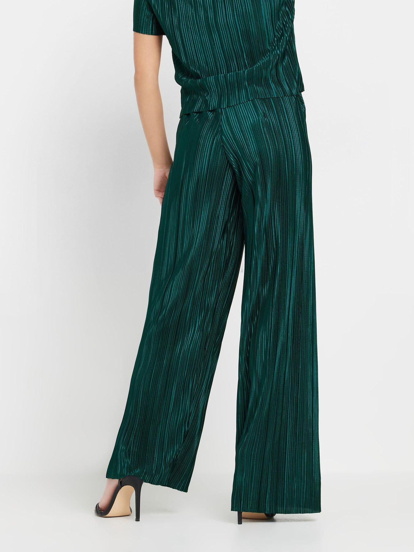 pixiegirl-petite-wide-leg-plisse-trouser-greenstillFront