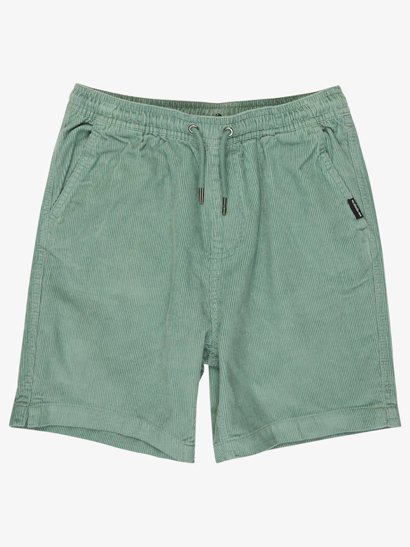 Quiksilver Boys Taxer Cord Elastic Waist Shorts - Green