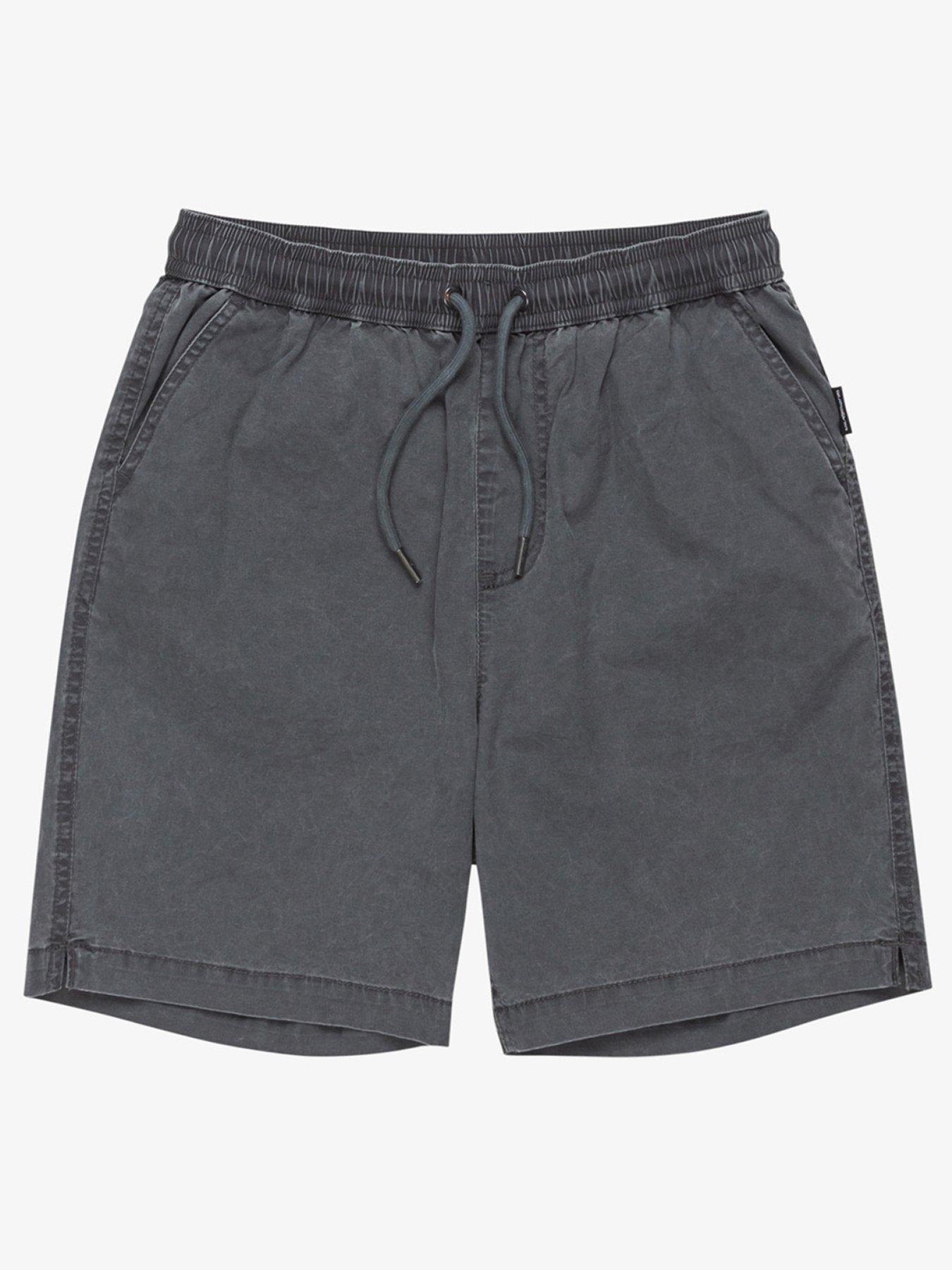 quiksilver-boys-taxer-fixed-waist-plain-front-shorts-black