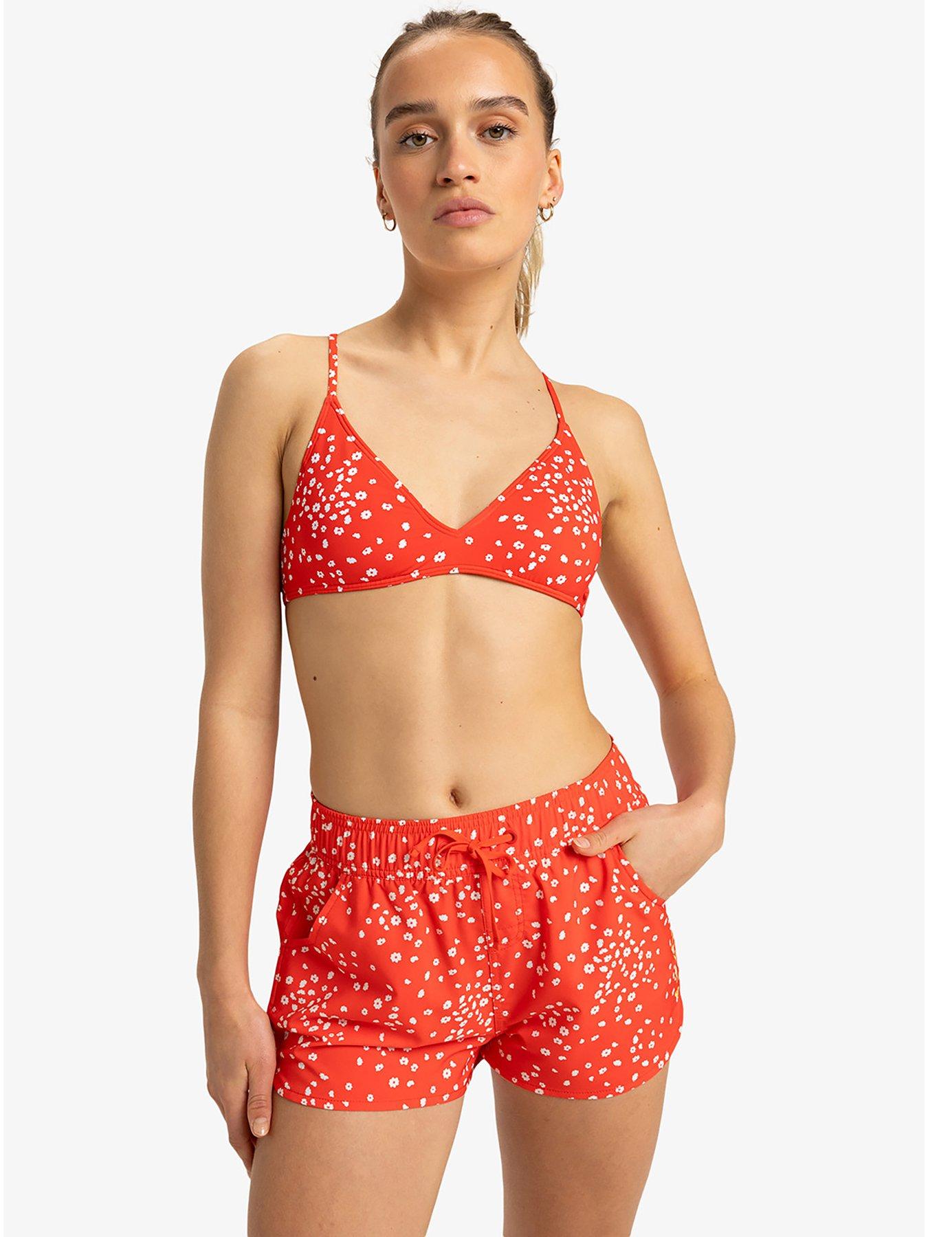 Image 1 of 4 of Roxy Womens Wave Printed 2 Inch Boardshorts - Red