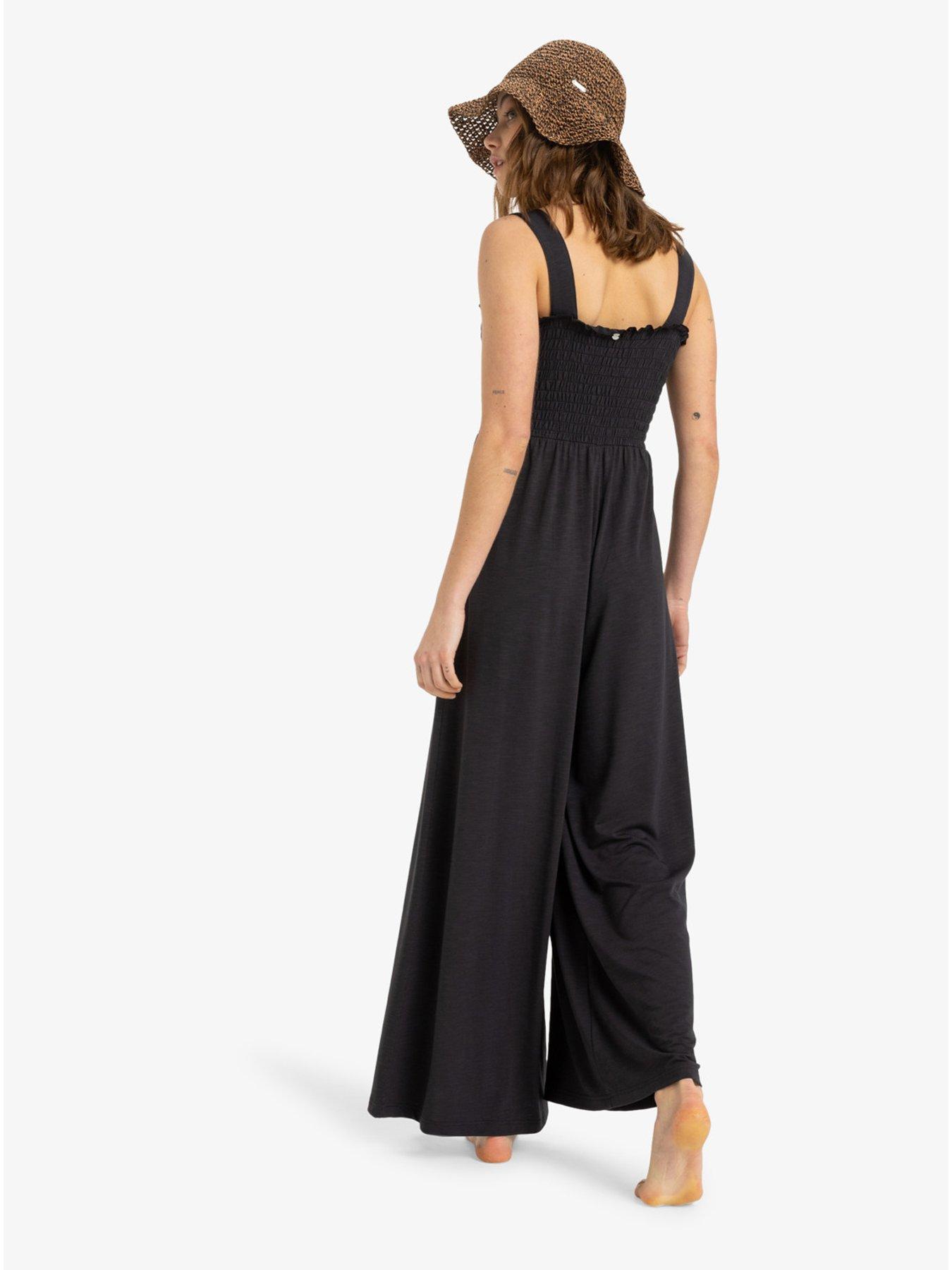 Image 2 of 5 of Roxy Womens Just Passing By Jumpsuit All-In-One - Black