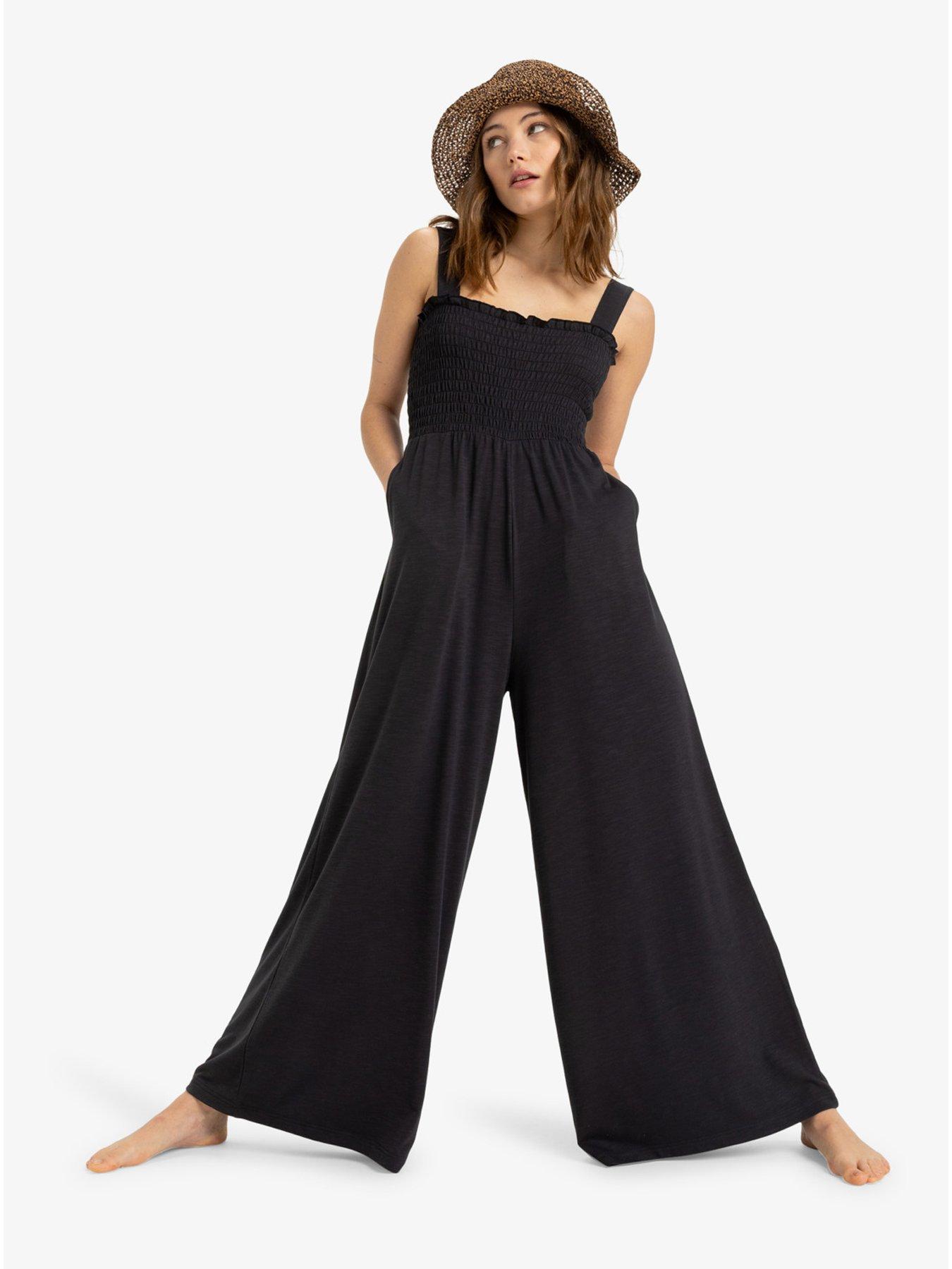 Image 3 of 5 of Roxy Womens Just Passing By Jumpsuit All-In-One - Black
