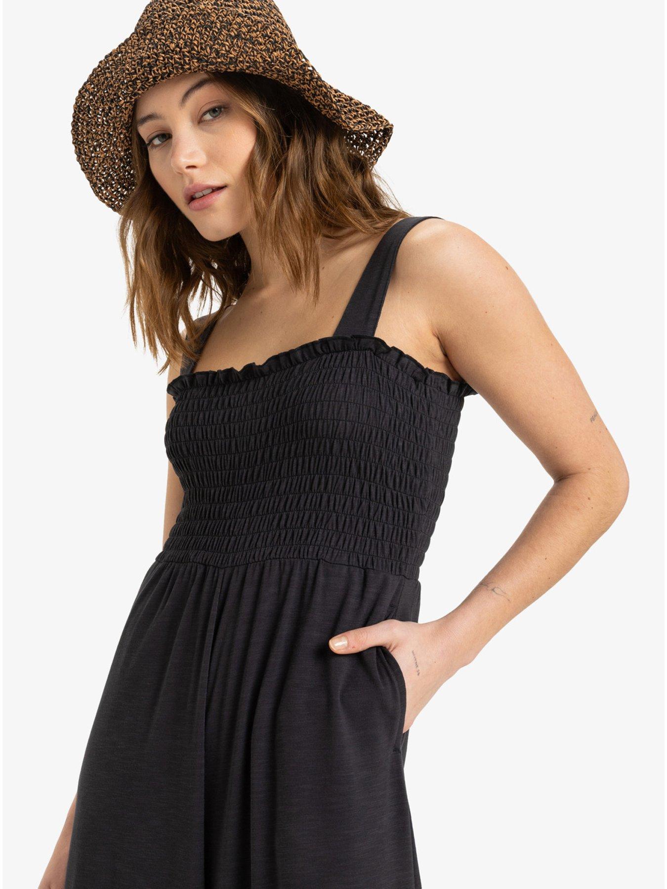 Image 4 of 5 of Roxy Womens Just Passing By Jumpsuit All-In-One - Black