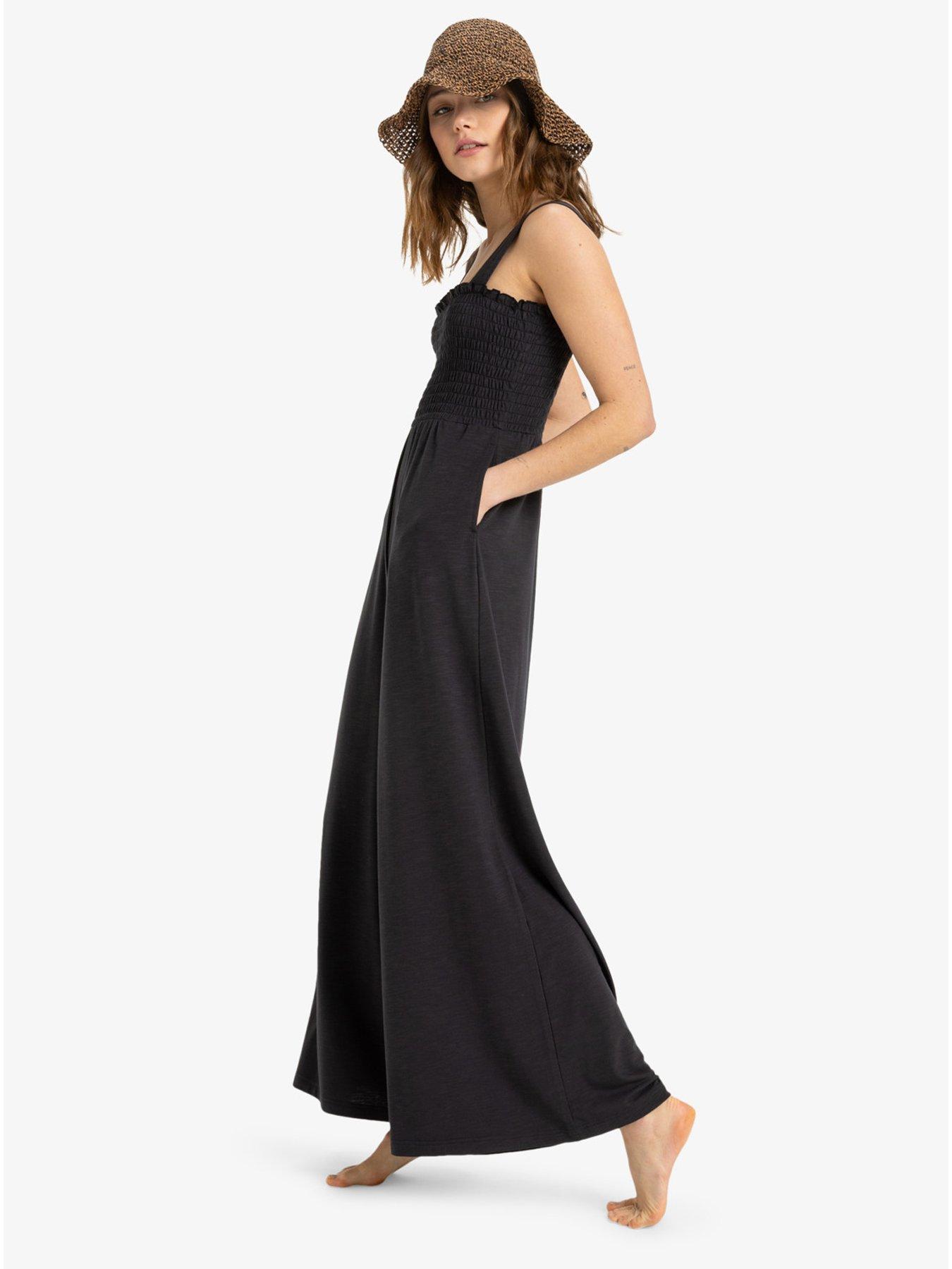 Image 5 of 5 of Roxy Womens Just Passing By Jumpsuit All-In-One - Black
