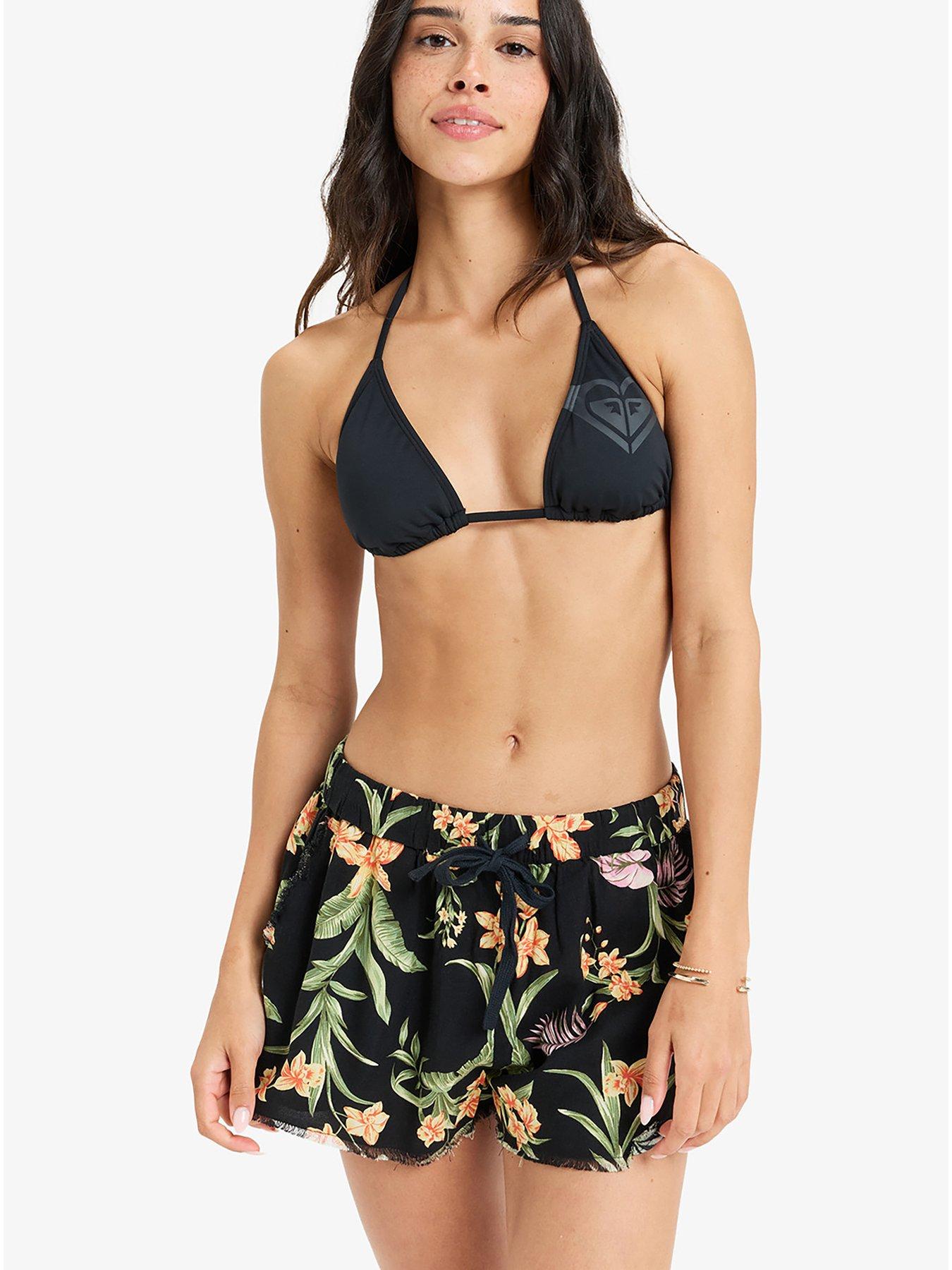 Roxy Womens Coastline Ride Short Swim Coverup - Black