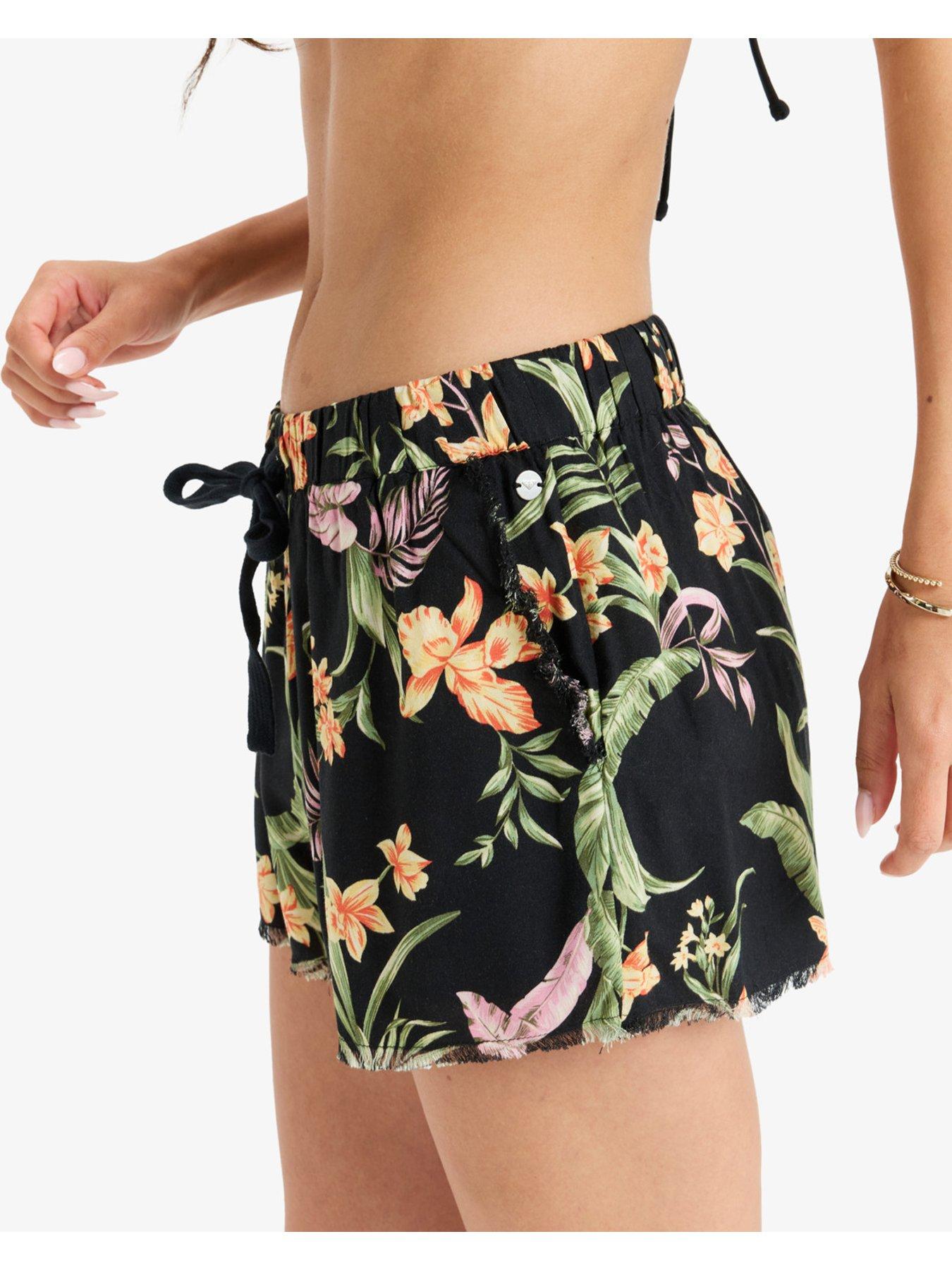 Image 4 of 5 of Roxy Womens Coastline Ride Short Swim Coverup - Black