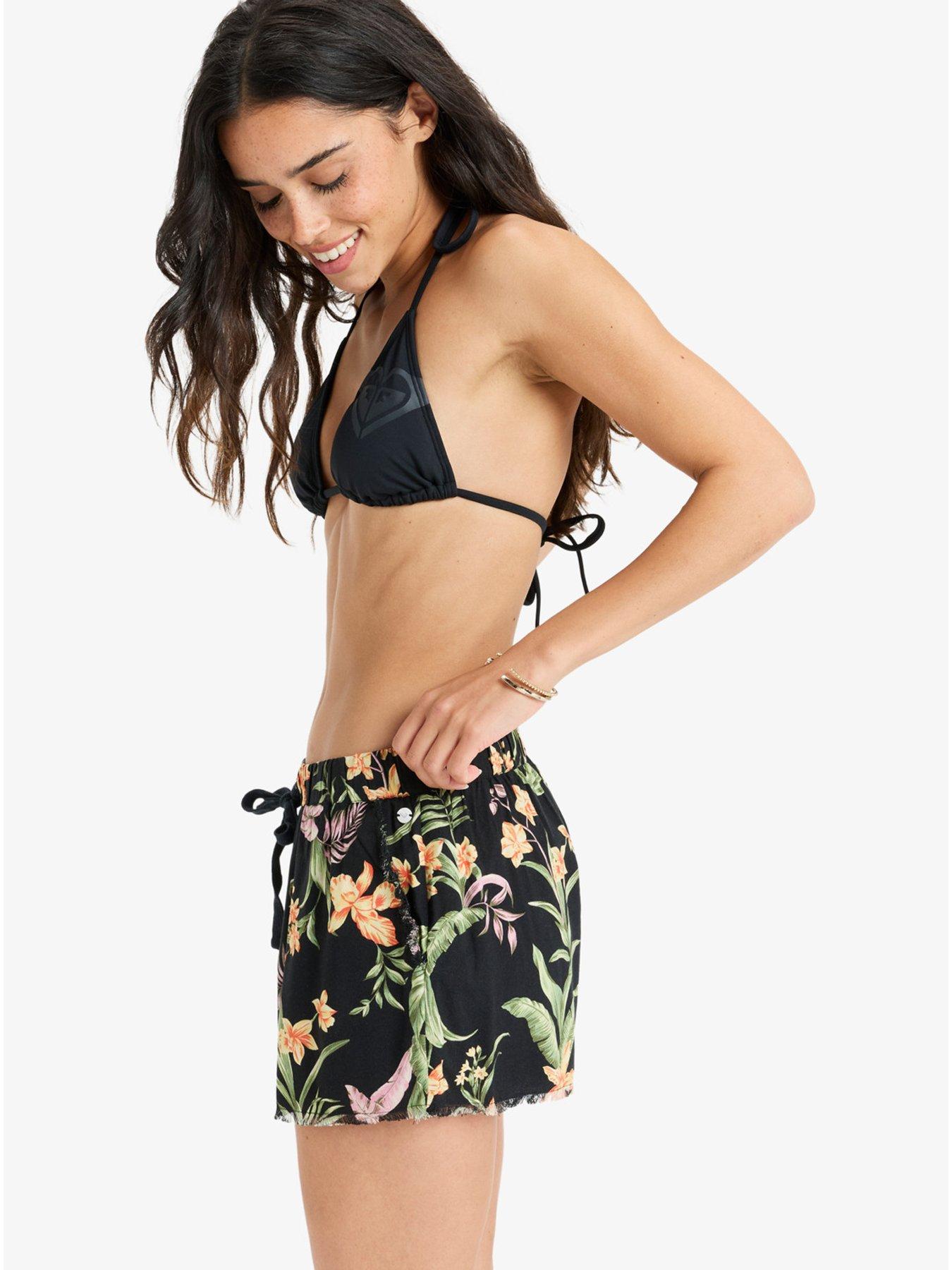 Image 5 of 5 of Roxy Womens Coastline Ride Short Swim Coverup - Black