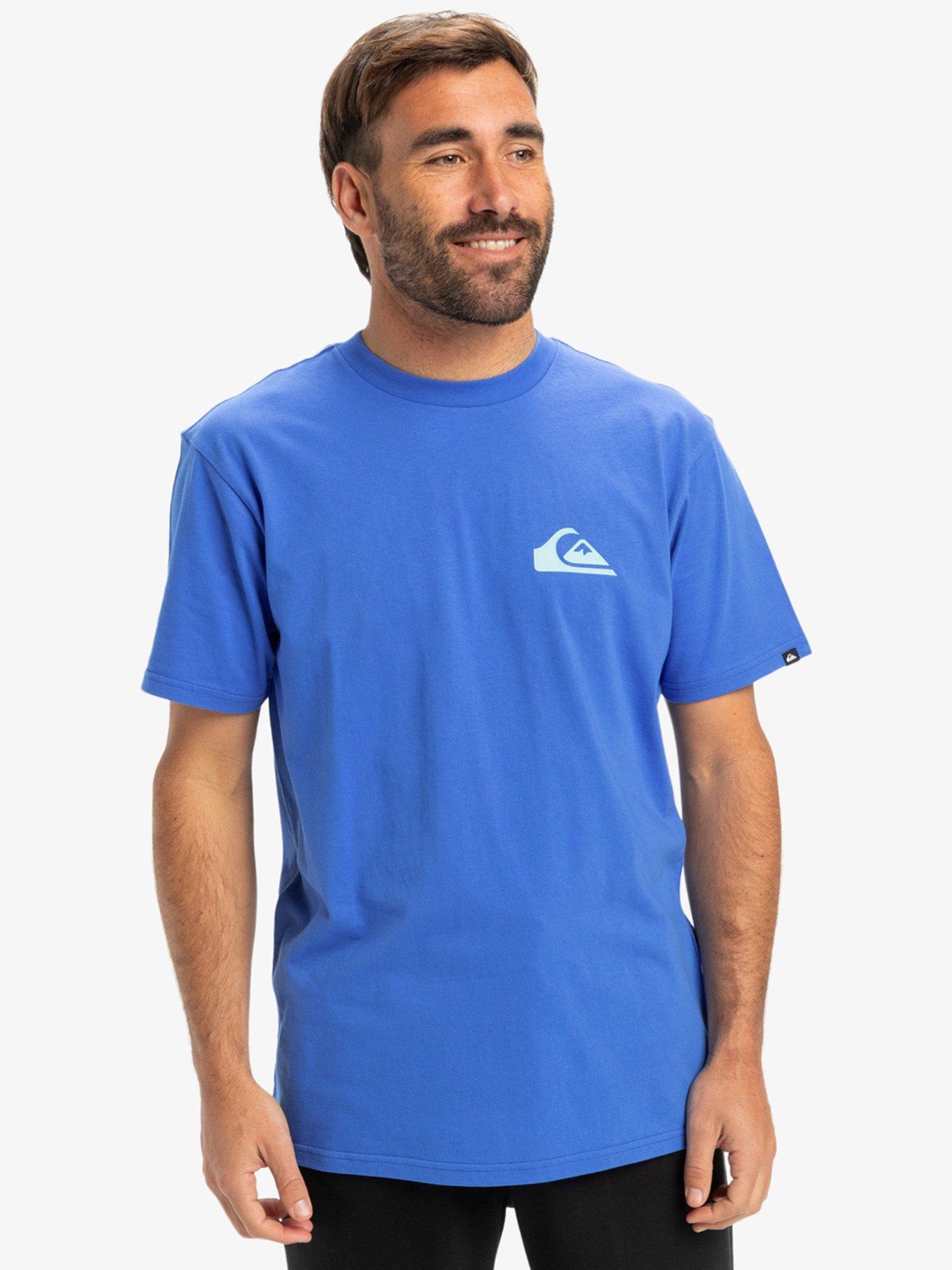 Image of Quiksilver Mens Everyday Mini Logo Short Sleeve Tee - Blue