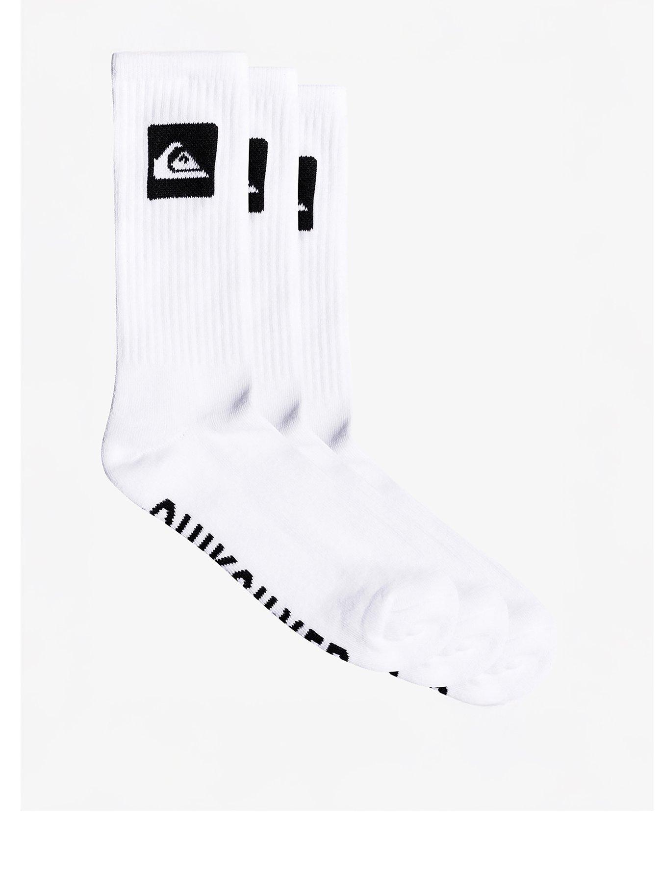 undefined Mens 5 Crew Pack Crew Socks - White