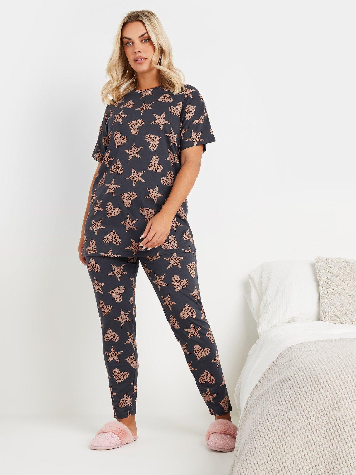 Image of Yours Curve Animal Hearts And Stars Pj Set