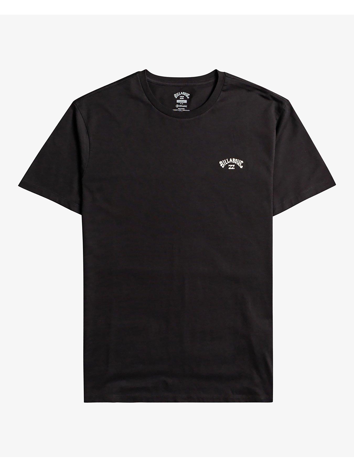 undefined Mens Arch Crew Short Sleeve Tops - Black