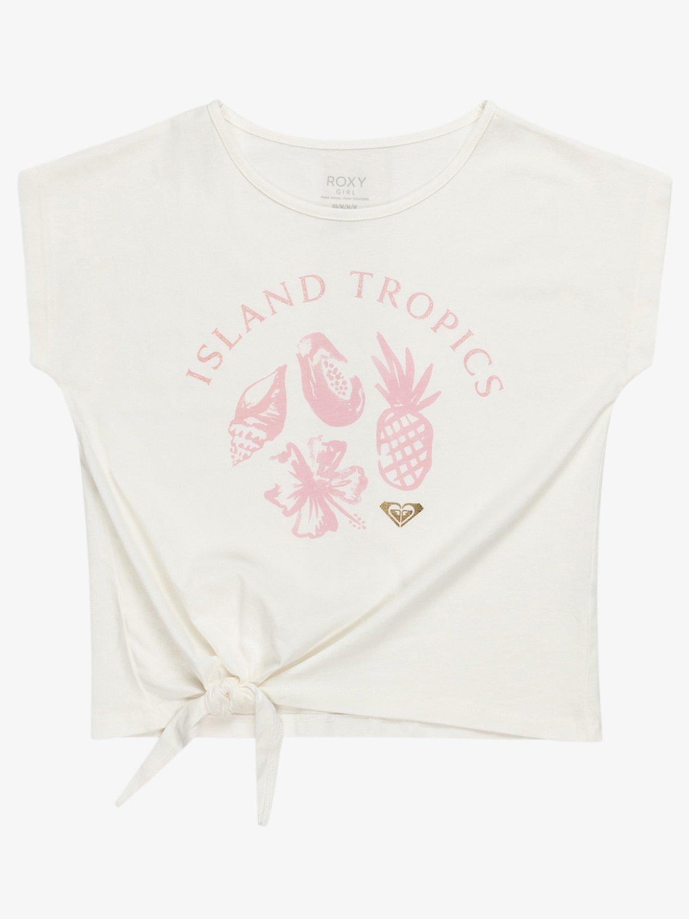 Roxy Girls Pura Playa Short Sleeve Top - White