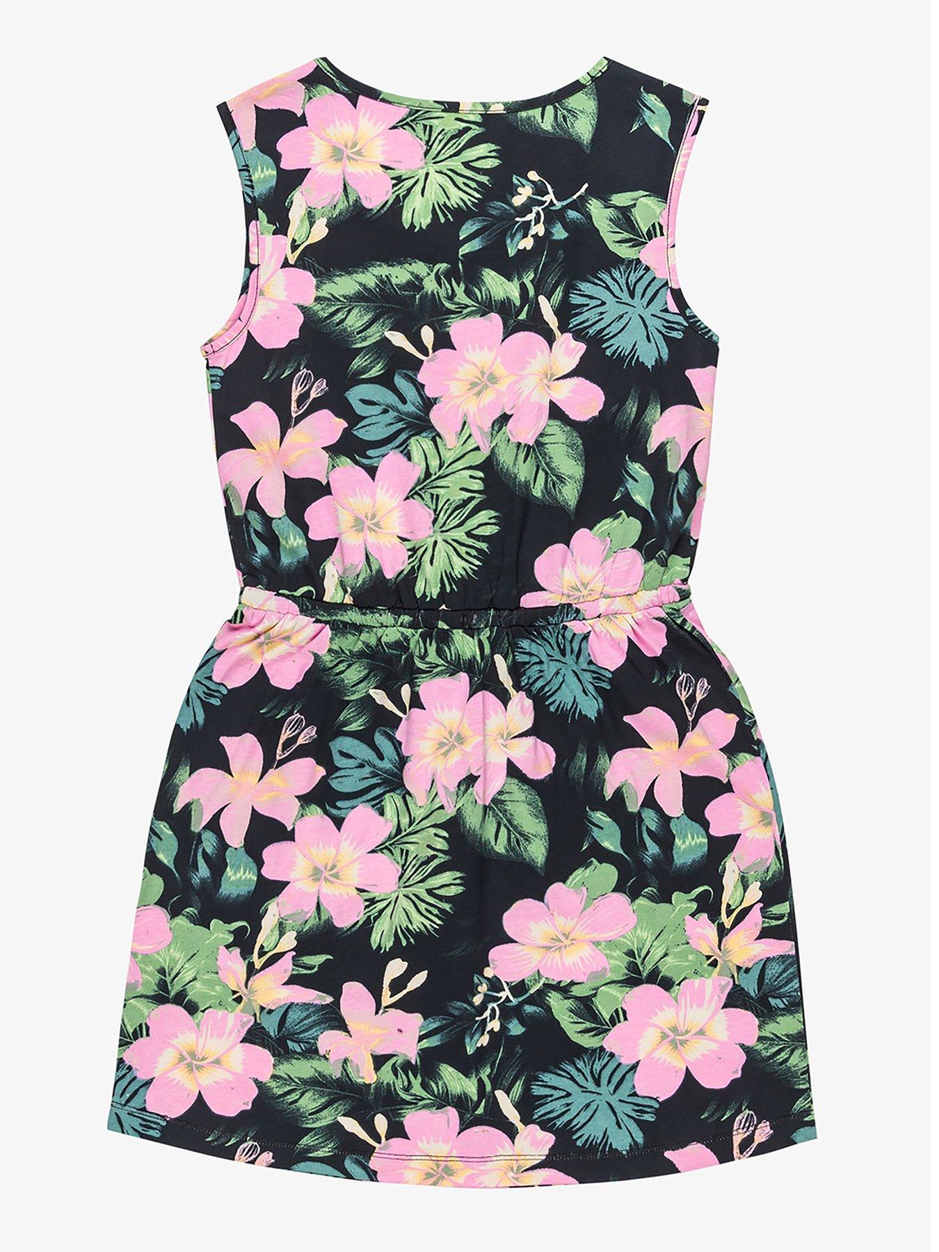 Image 2 of 3 of Roxy Girls Surfs Up Rg Printed Sleeveless Dress - Black