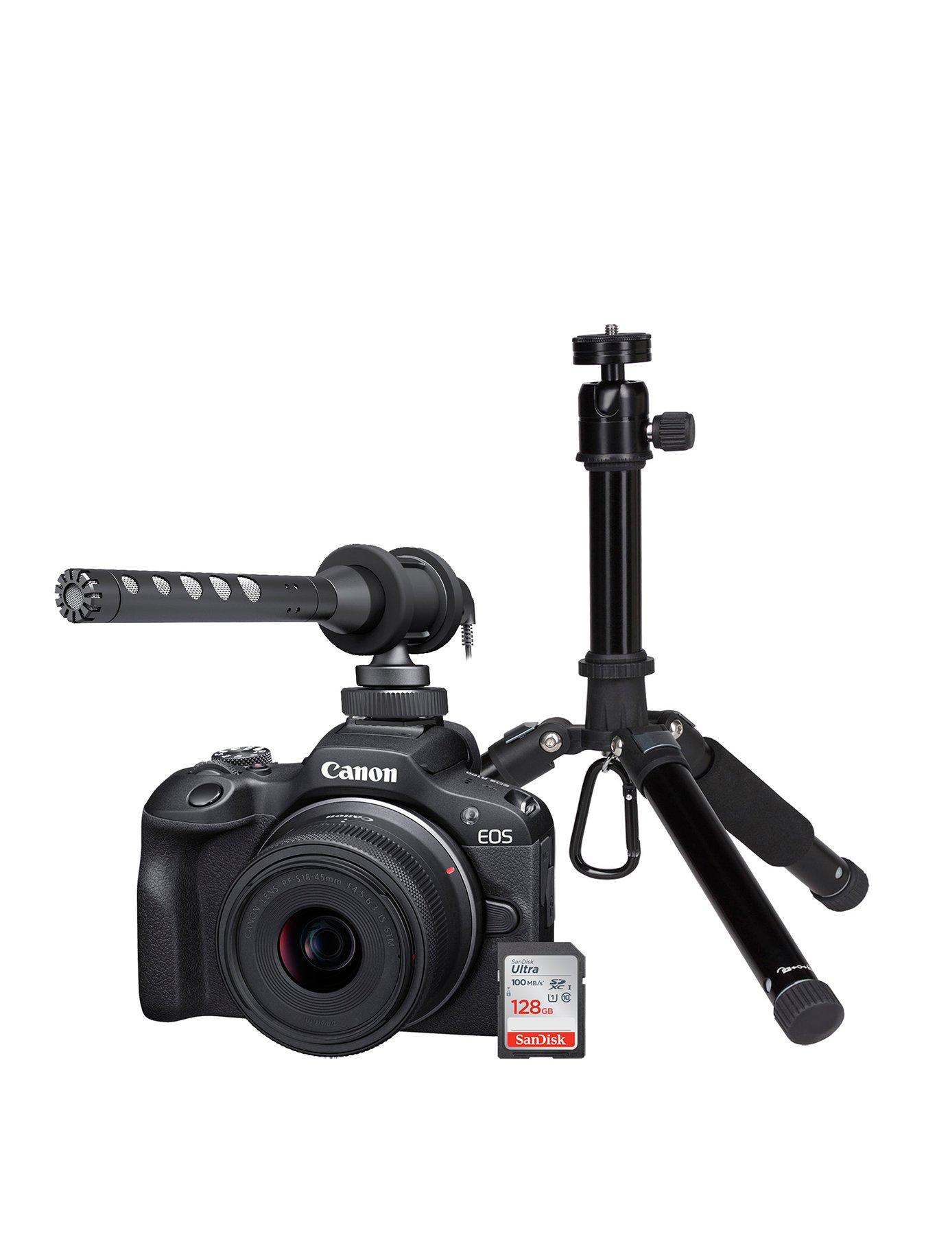 canon-eos-r100-camera-inc-rf-s-18-45mm-lens-shotgun-mic-desktop-tripod-amp-128gb-card