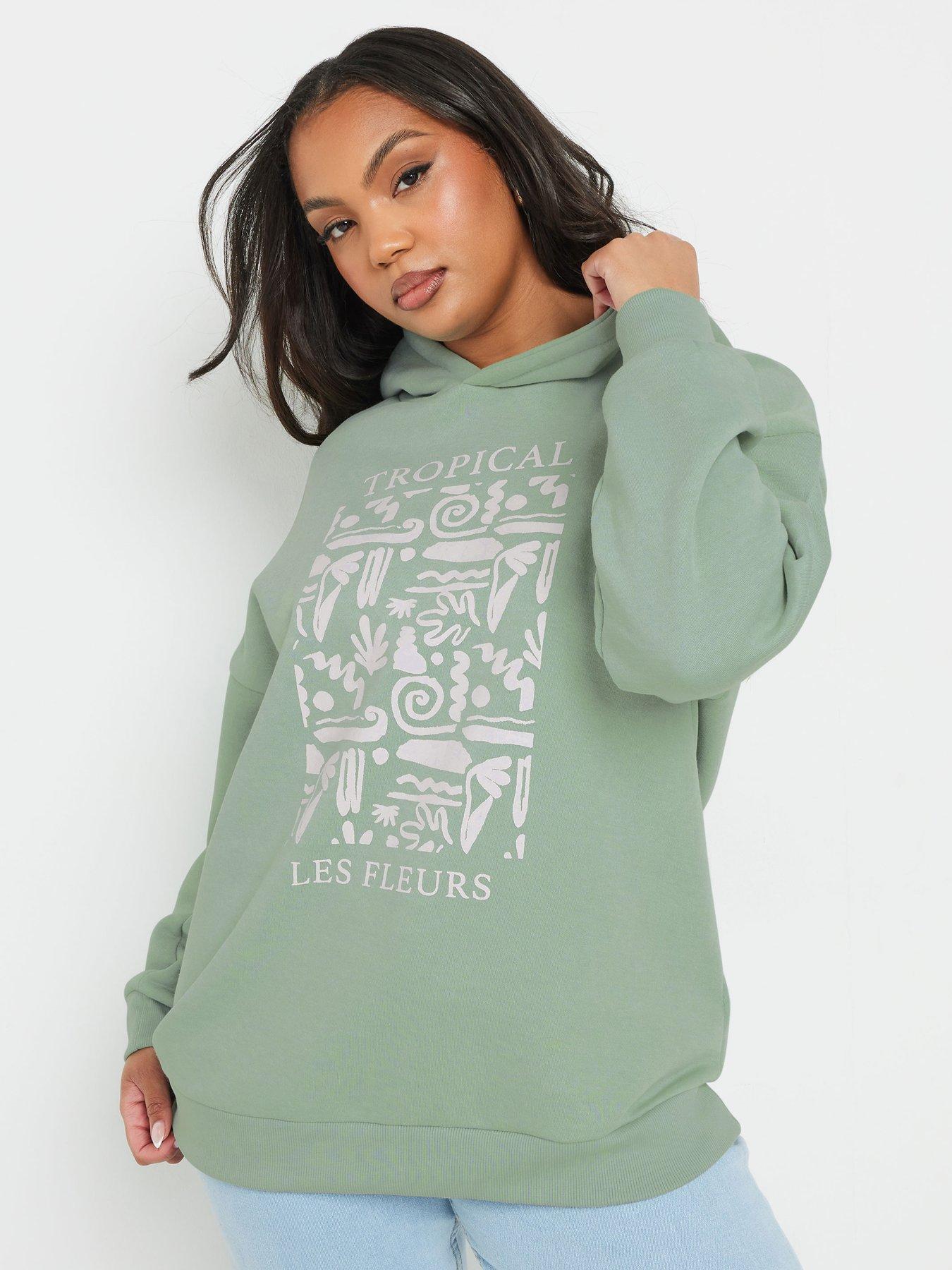 yours-curve-tropical-hoodie-green