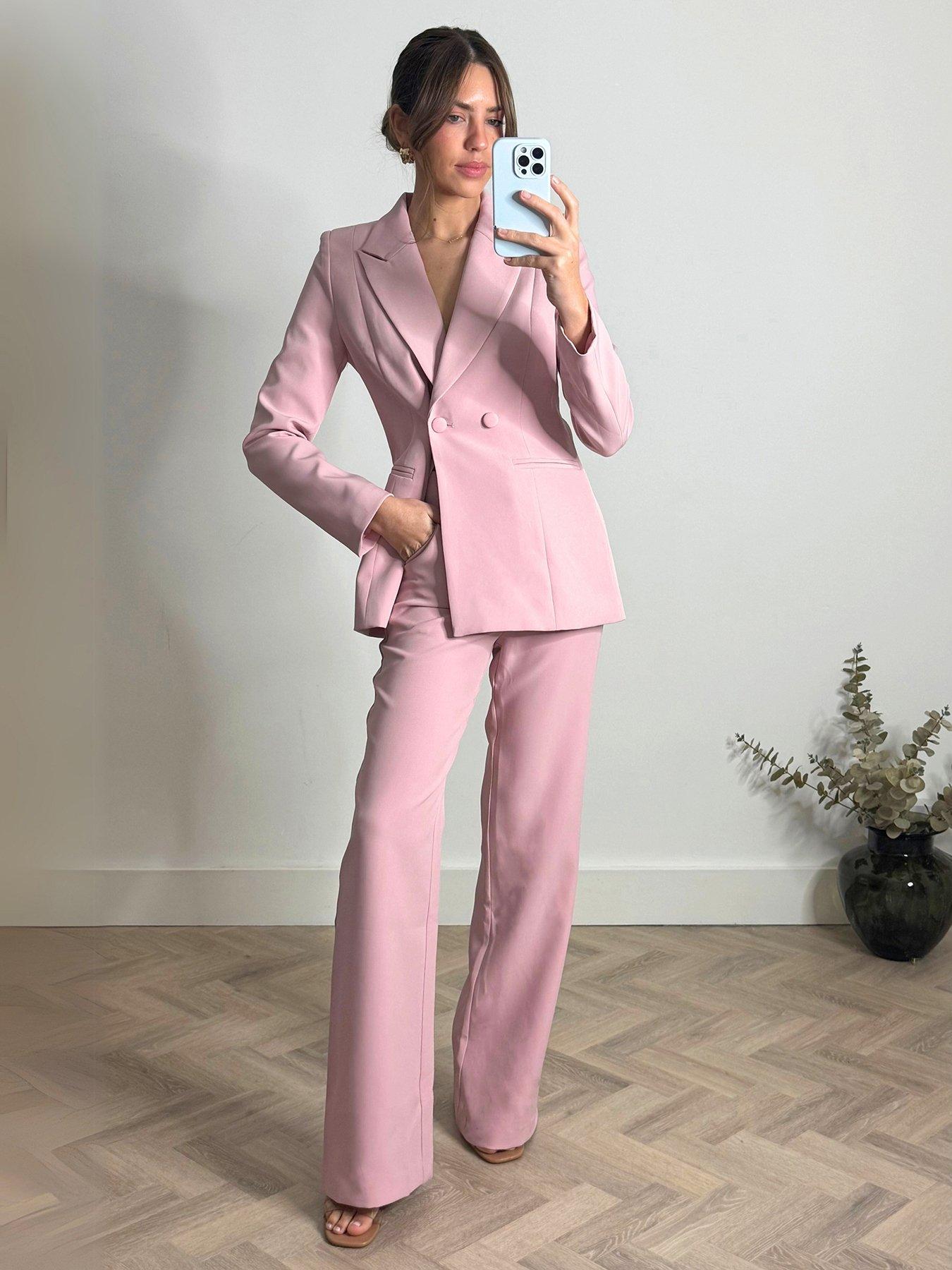 Image 1 of 4 of Style Cheat Flared Leg Trouser - Pink