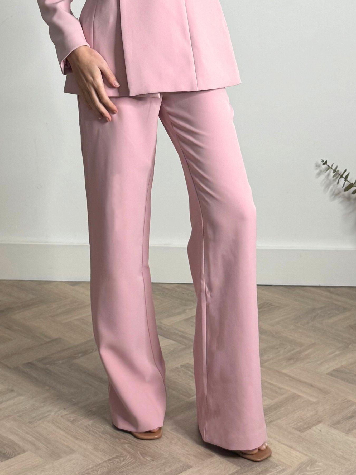 Image 4 of 4 of Style Cheat Flared Leg Trouser - Pink