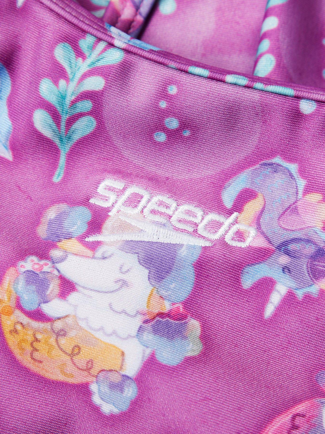 Image 3 of 4 of Speedo Girl's Frill 1 Piece Swimsuit - Pink