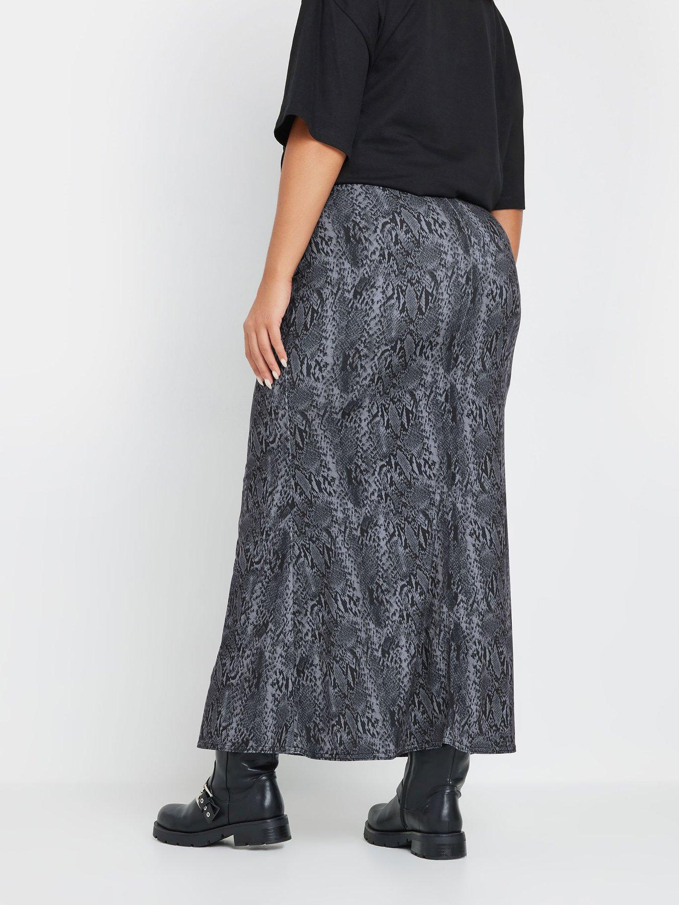 yours-curve-snake-maxi-skirtstillFront