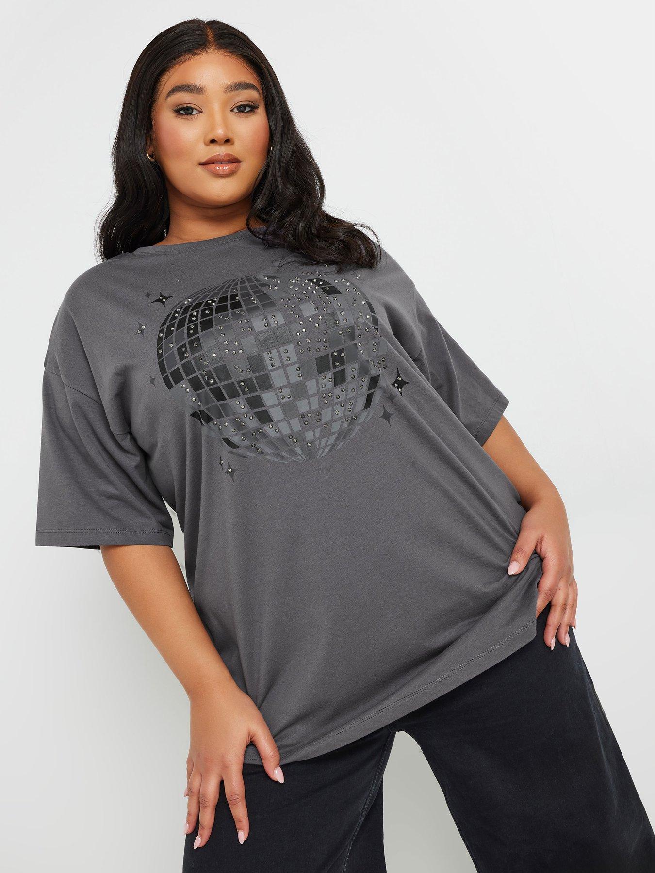 yours-curve-disco-ball-placement-print-t-shirt