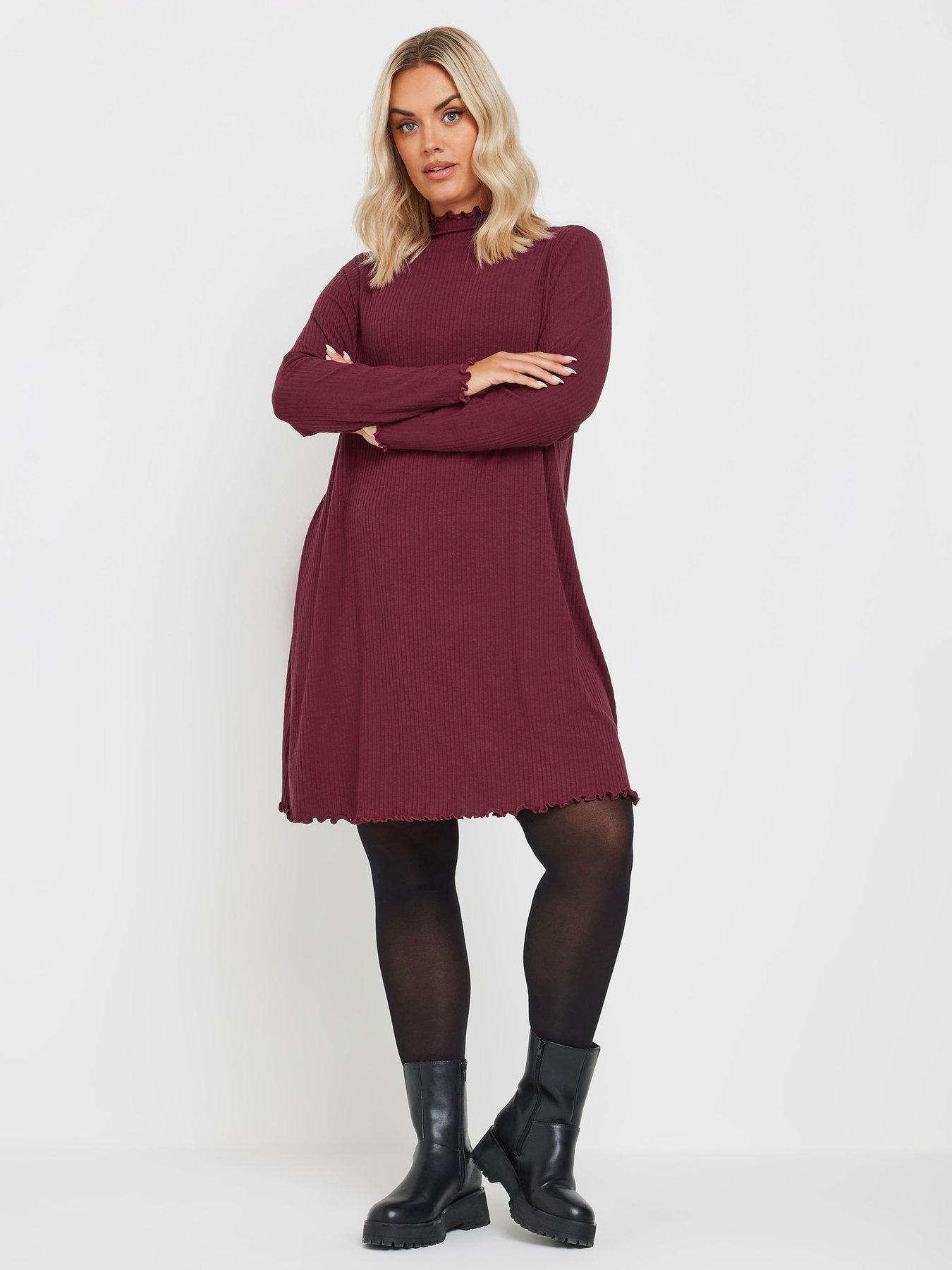 yours-curve-lettuce-edge-tunic-redfront