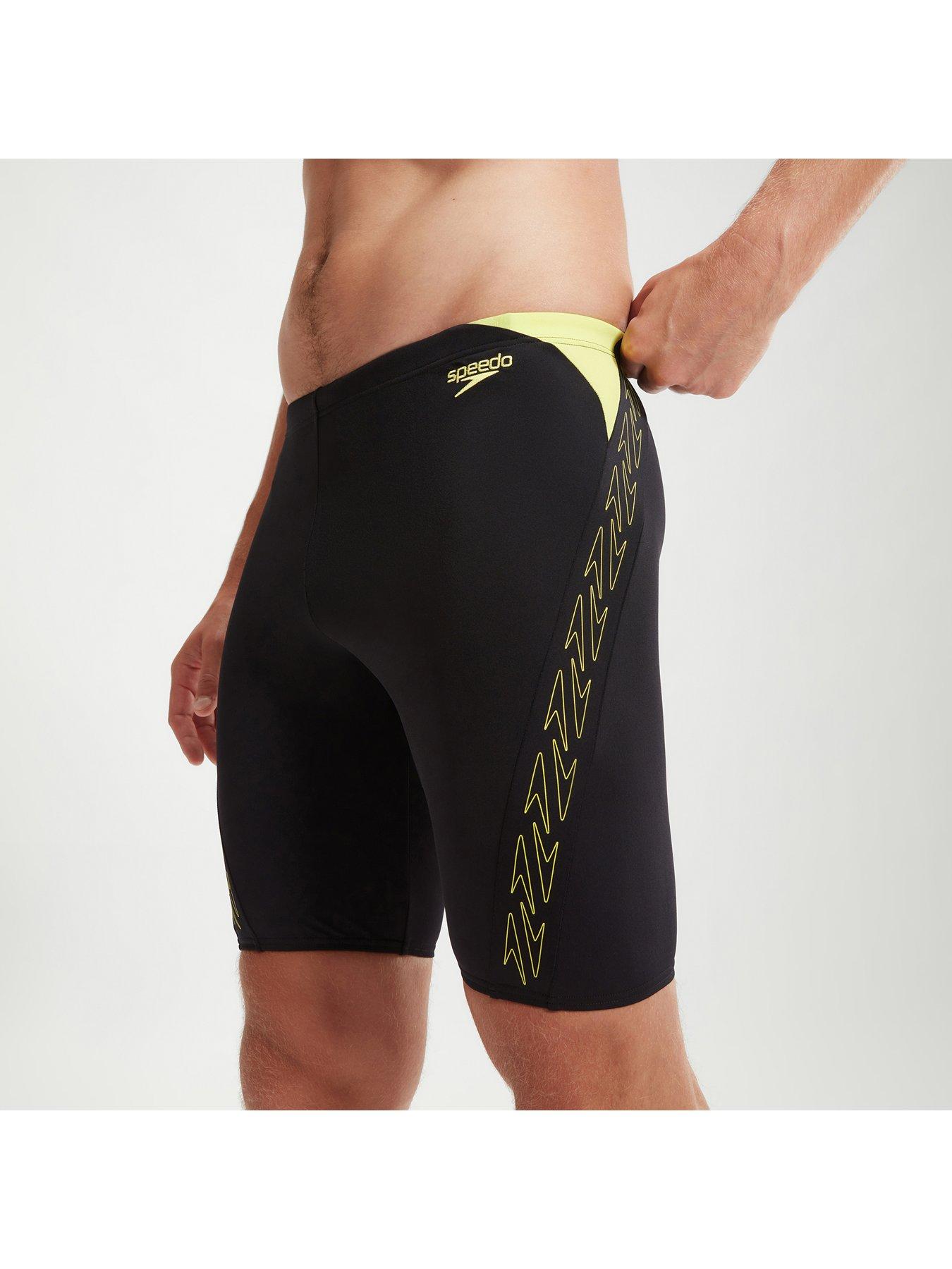 speedo-mens-hyper-boom-splice-jammer-black-yellowdetail