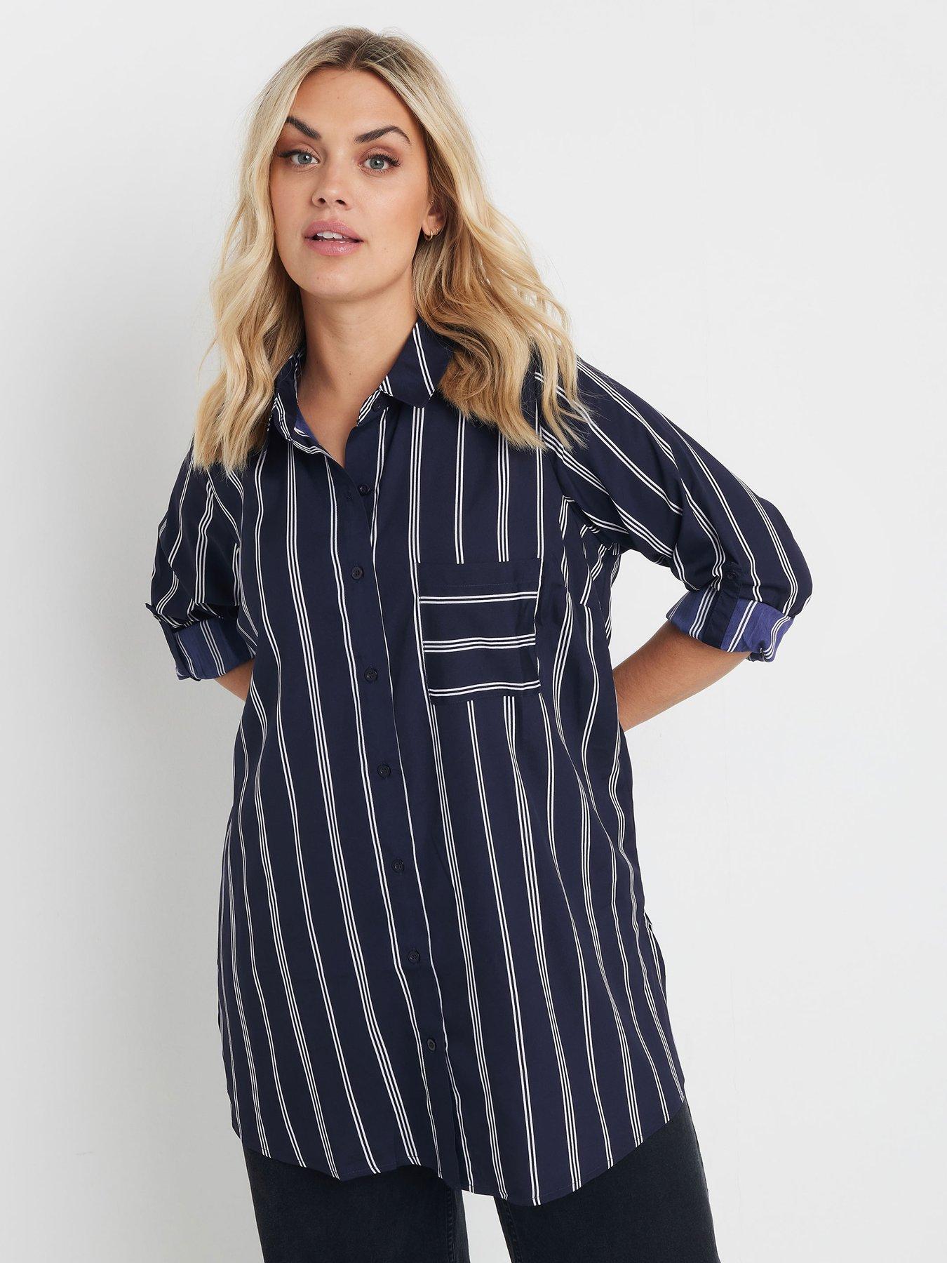 yours-curve-boyfriend-stripe-shirt-blue