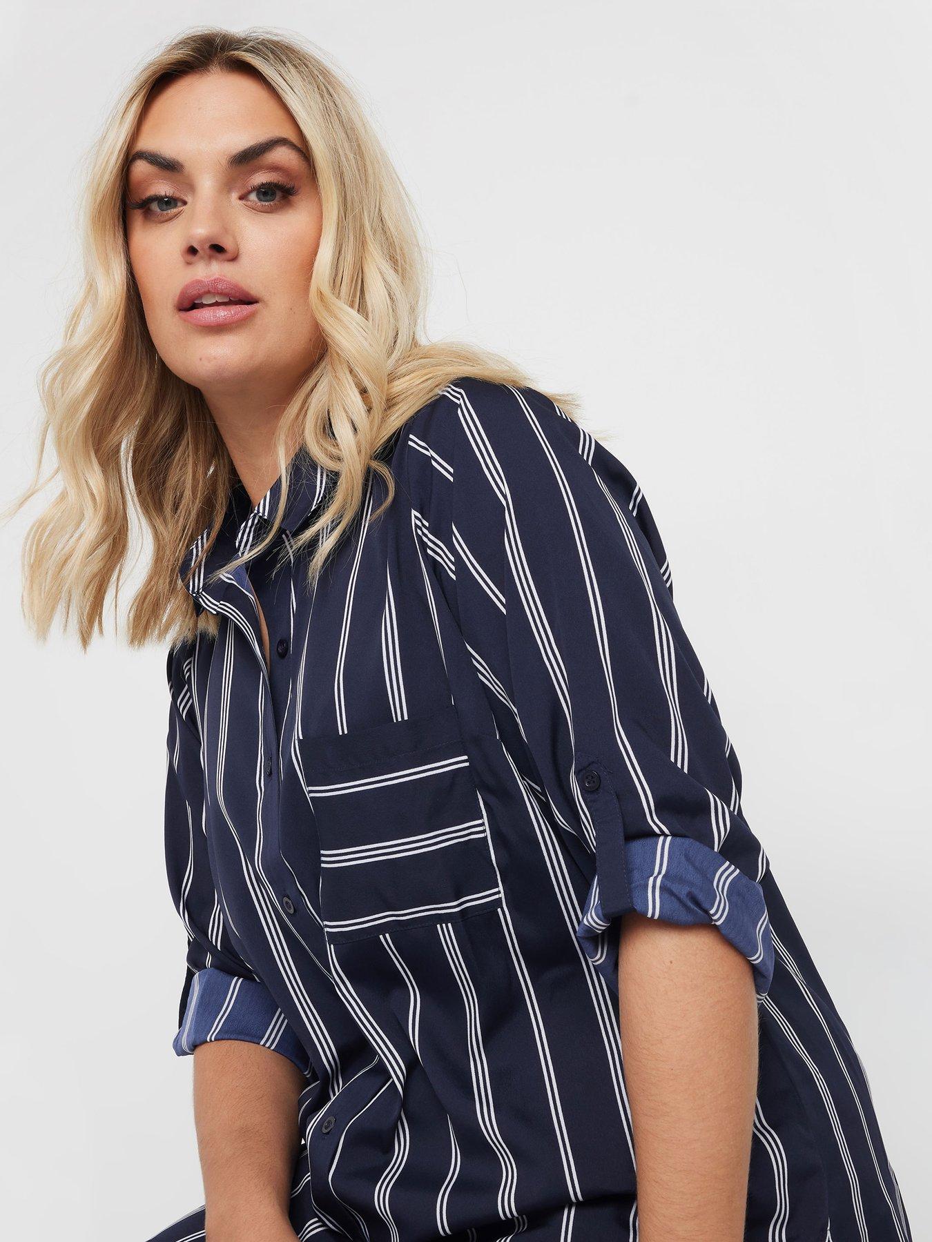 yours-curve-boyfriend-stripe-shirtoutfit