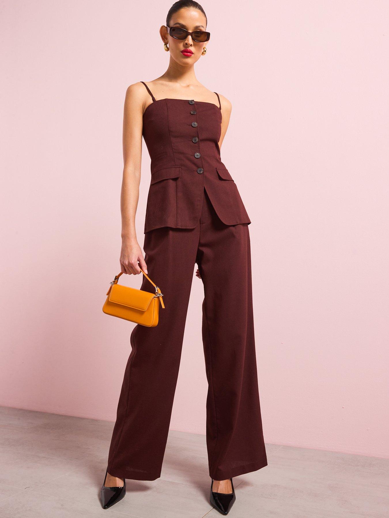 Image 5 of 6 of Style Cheat Linen Trouser - Chocolate