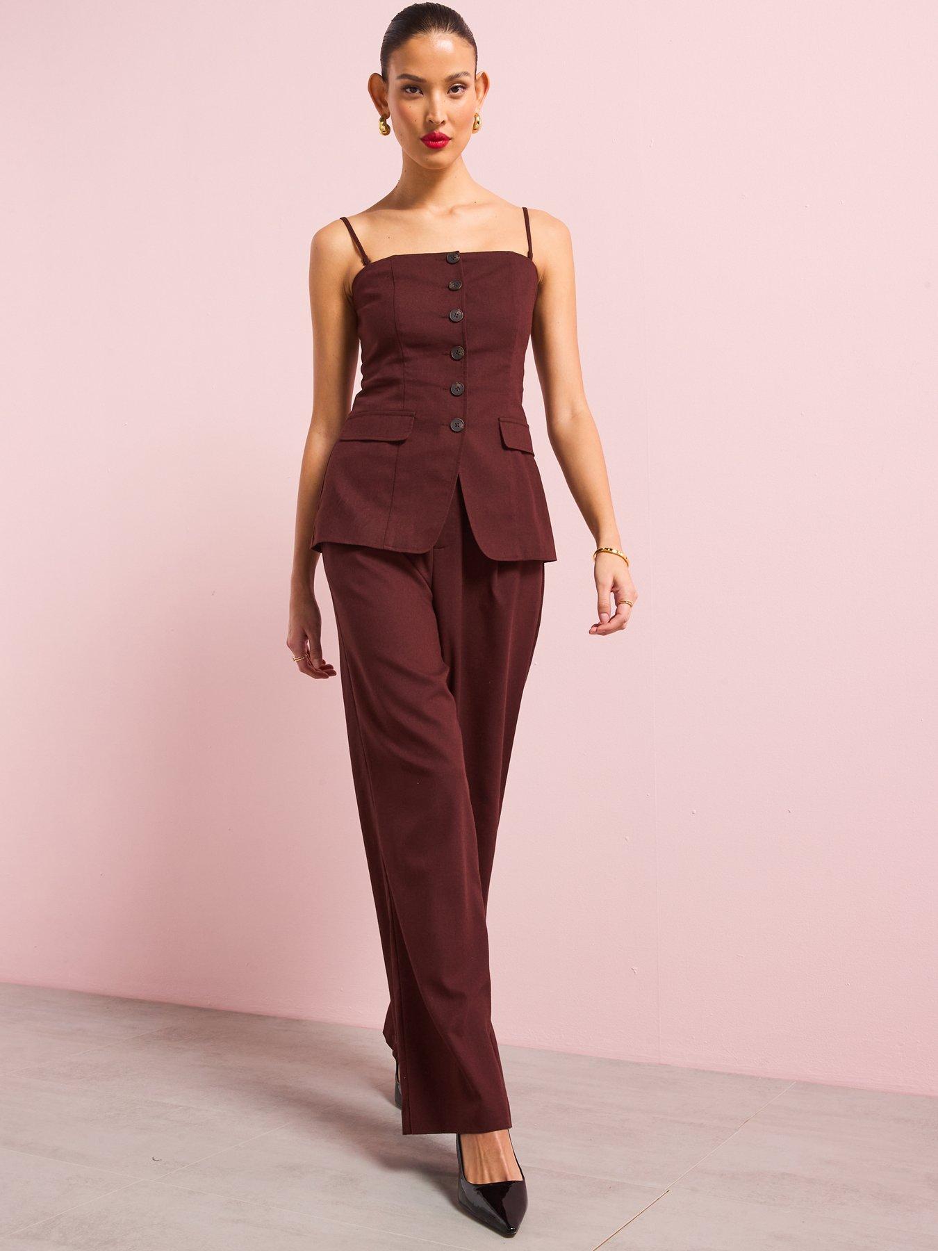 Image 6 of 6 of Style Cheat Linen Trouser - Chocolate