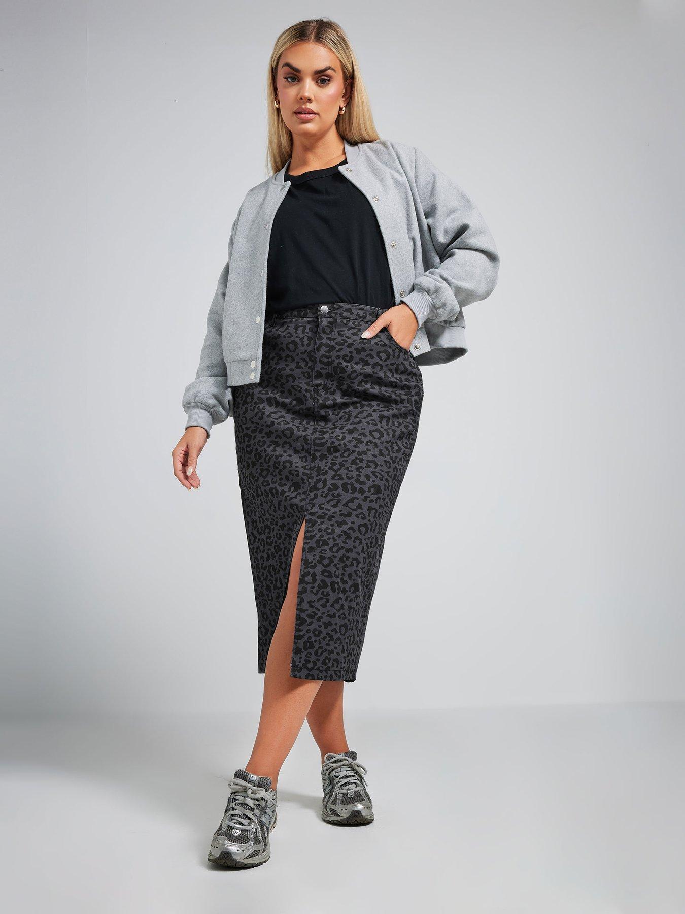 yours-curve-leopard-side-split-skirt-greyback