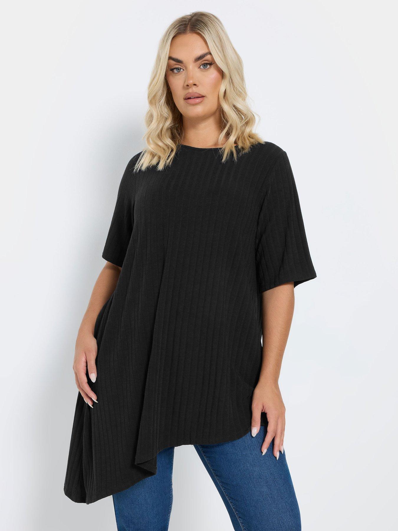 yours-curve-asymmetric-wide-ribbed-t-shirt