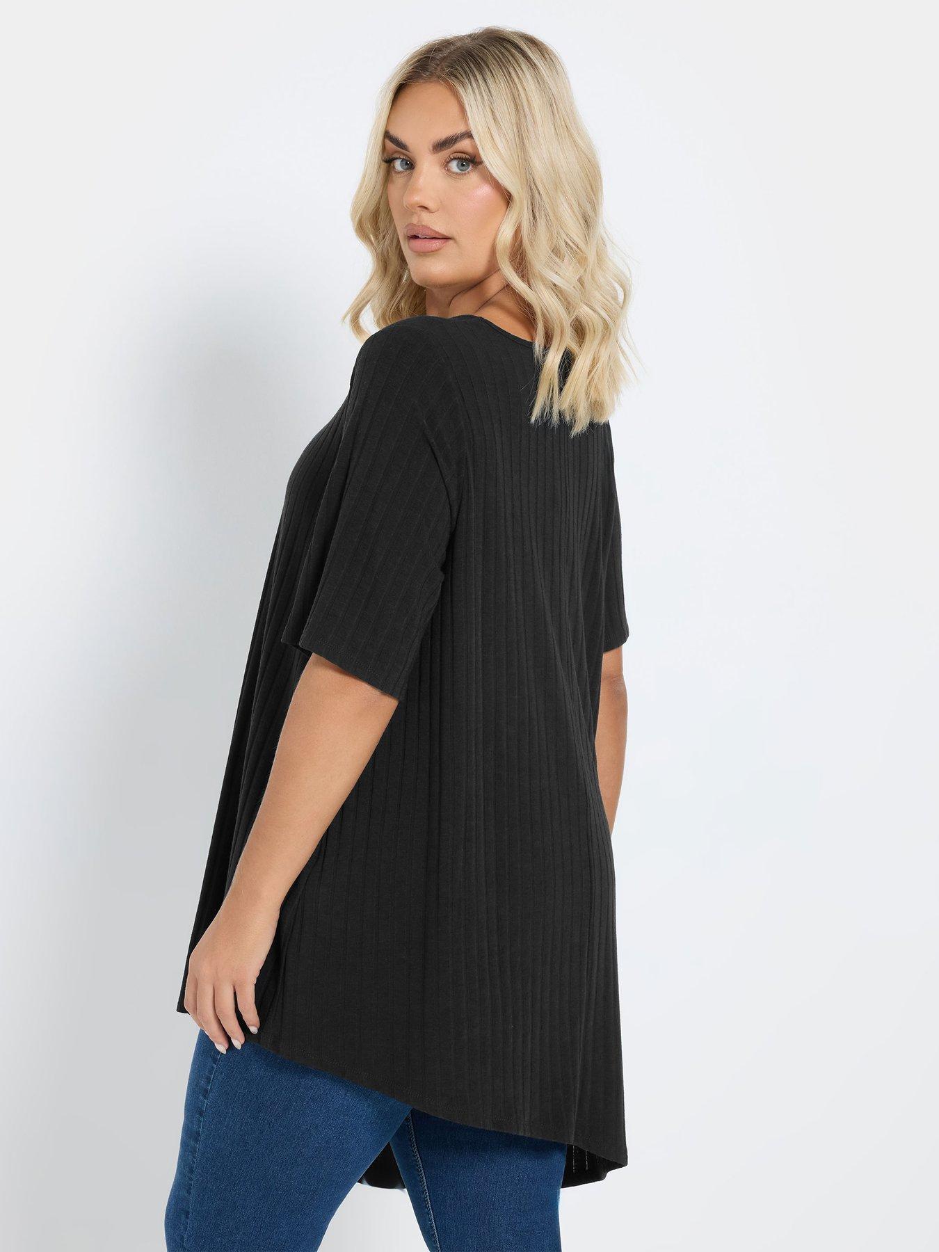 yours-curve-asymmetric-wide-ribbed-t-shirtstillFront