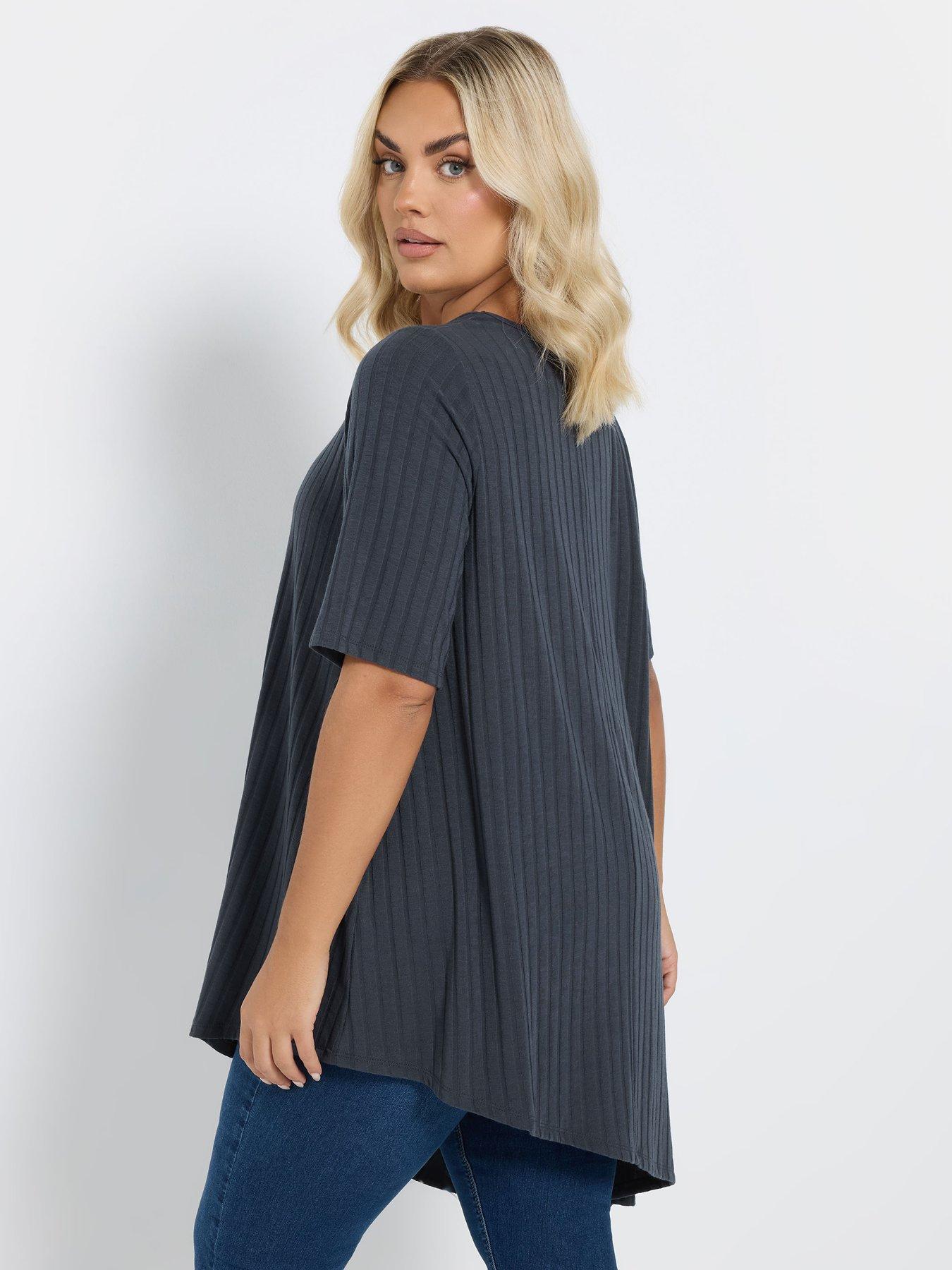 yours-curve-asymmetric-wide-ribbed-t-shirtstillFront