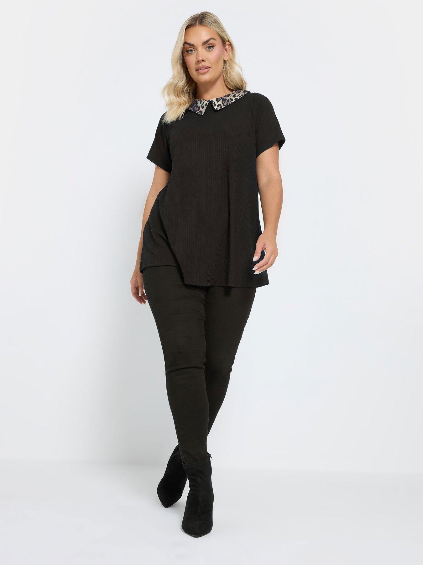 yours-curve-collar-ribbed-swing-t-shirtback