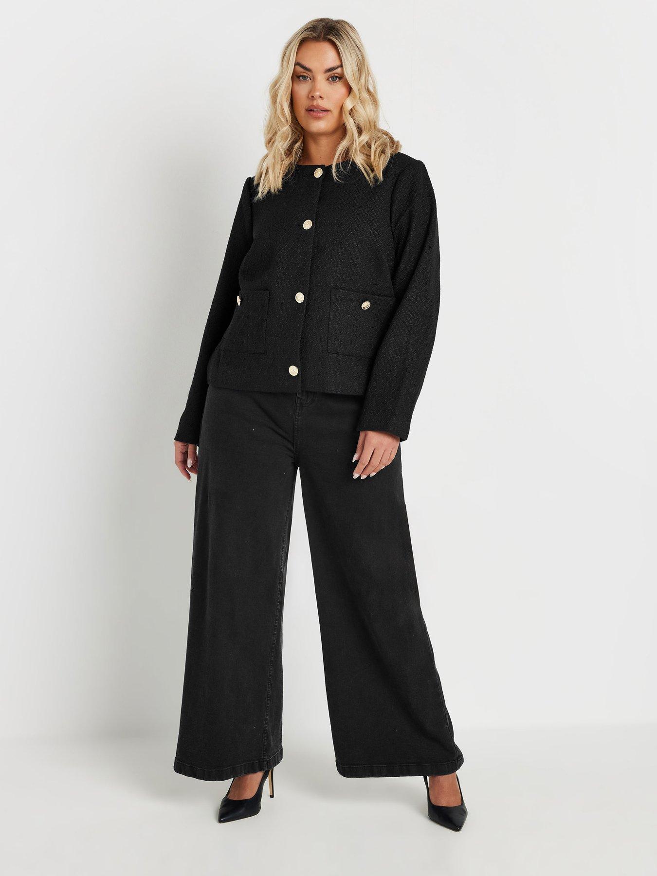 Image 3 of 4 of Yours Curve Boucle Jacket - Black