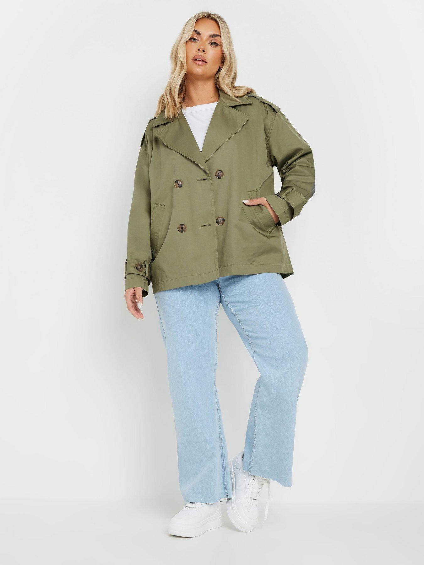 yours-curve-short-trench-coat-greenback