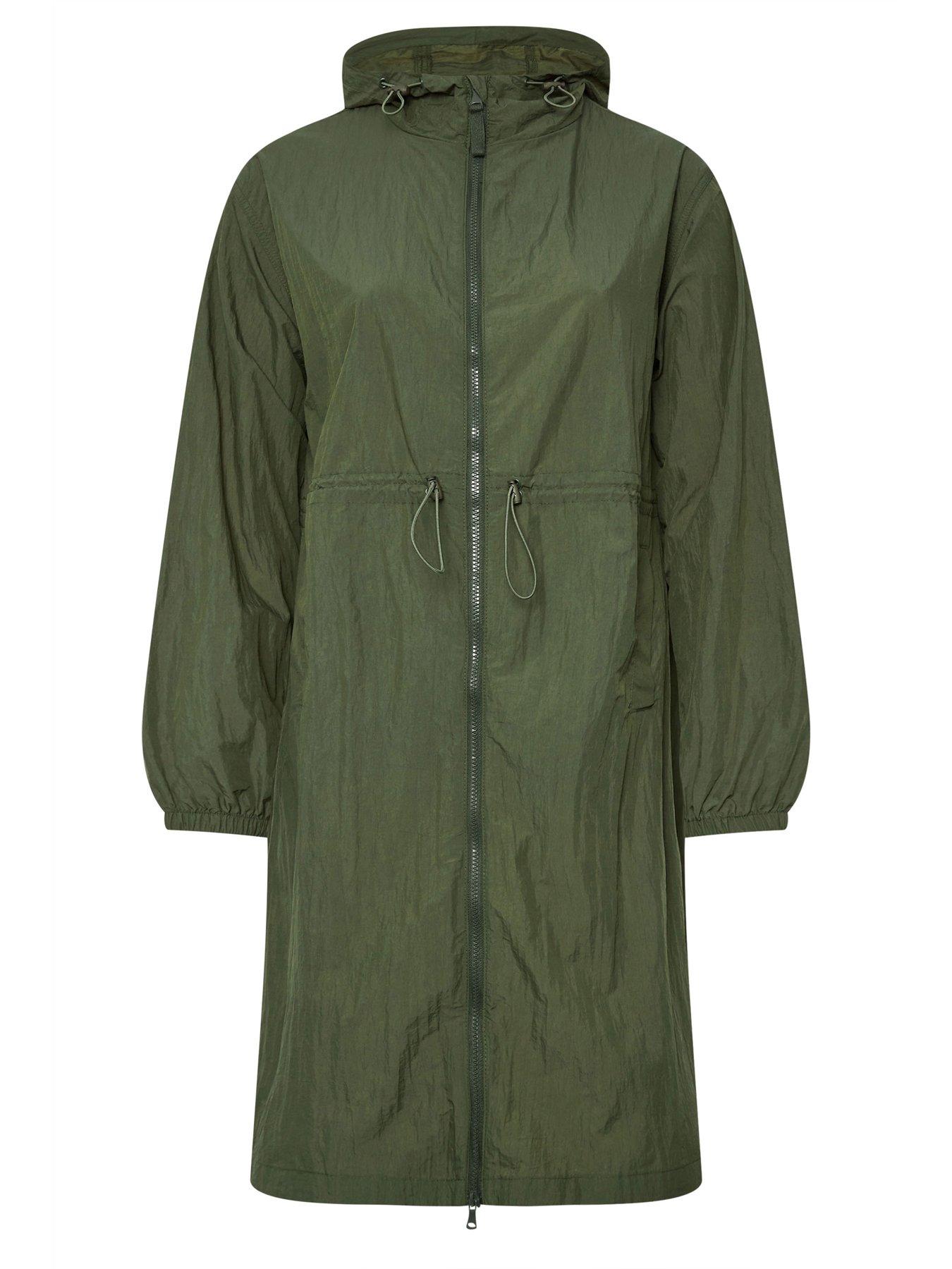 Image 5 of 5 of Yours Curve Lightweight Longline Parka - Green