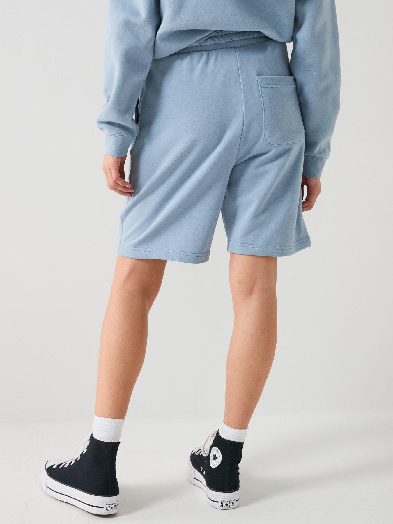 converse-womens-standard-fit-core-chuck-patch-shorts-greystillFront